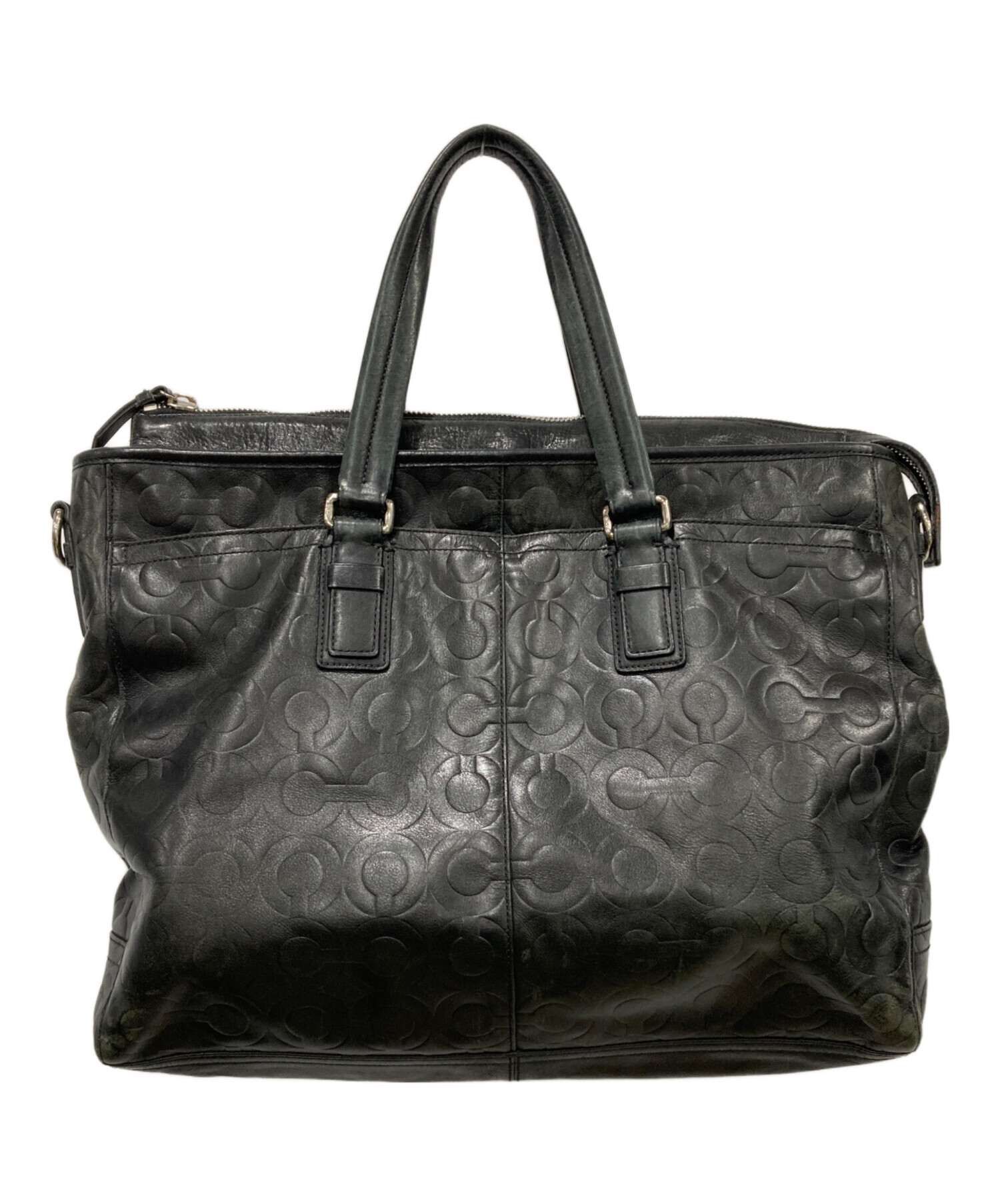 【希少】COACH Old Coach 11553 トートバッグ 本革 ブラック 中古・古着通販】COACH (コーチ) レザートートバッグ ブラック
