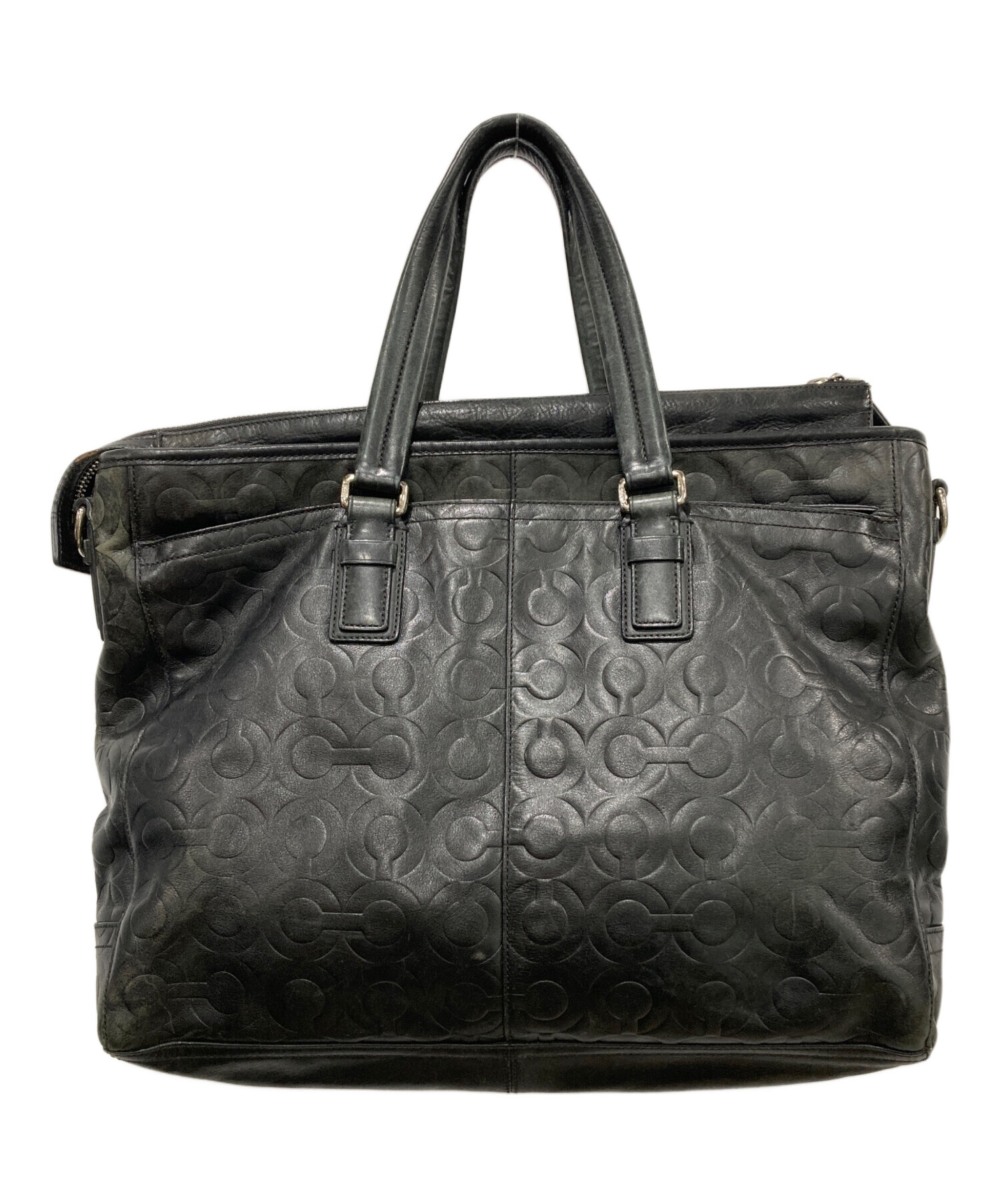 COACH コーチ レザートートバッグ F10288 A4可 ヴィンテージ 中古・古着通販】COACH (コーチ) レザートートバッグ ブラック