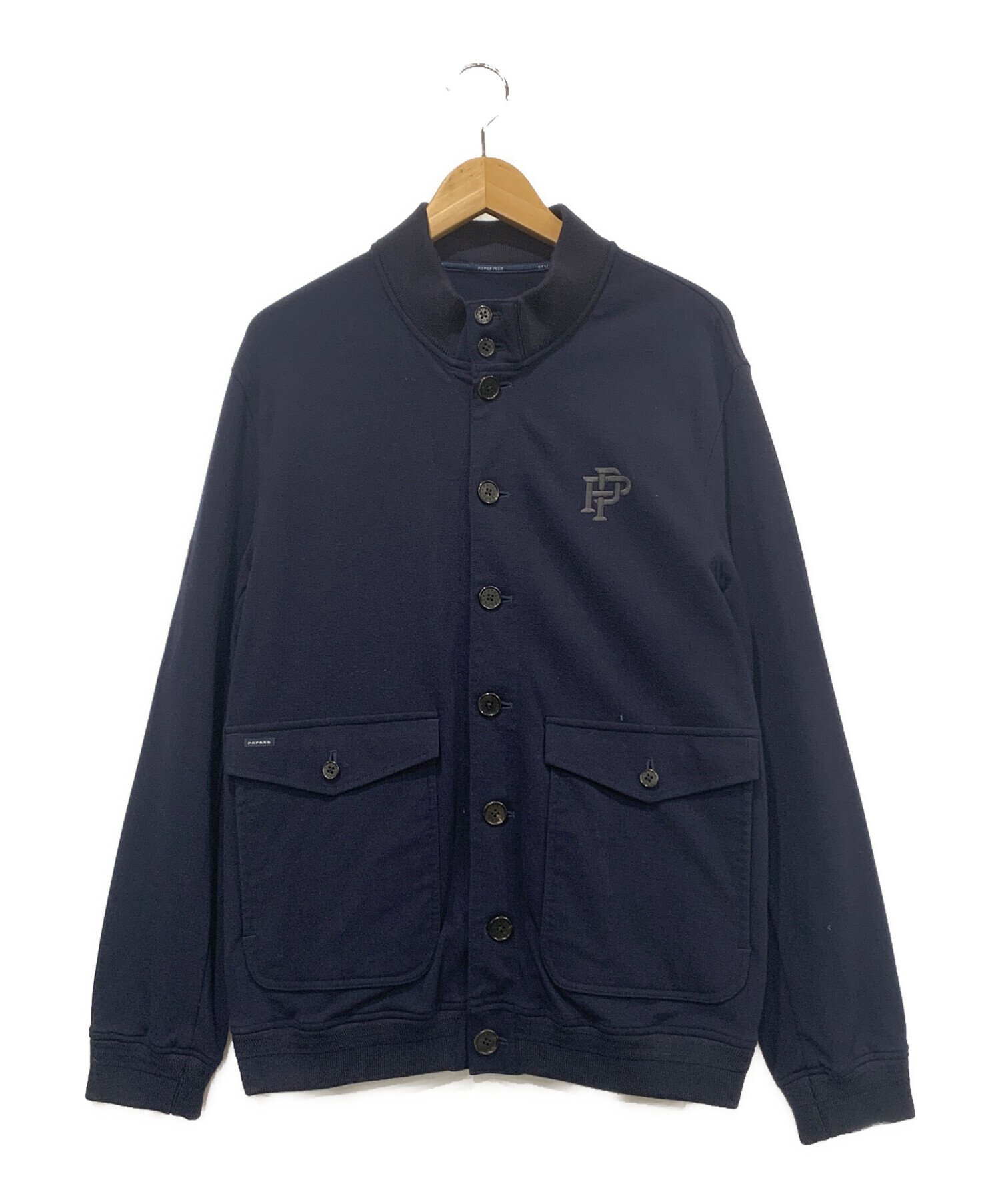 必見‼️PAPAS PLUS GOLF メンズ ネイビーウェア セット パパス 中古・古着通販】PAPAS PLUS (パパスプラス) ブルゾン ネイビー サイズ