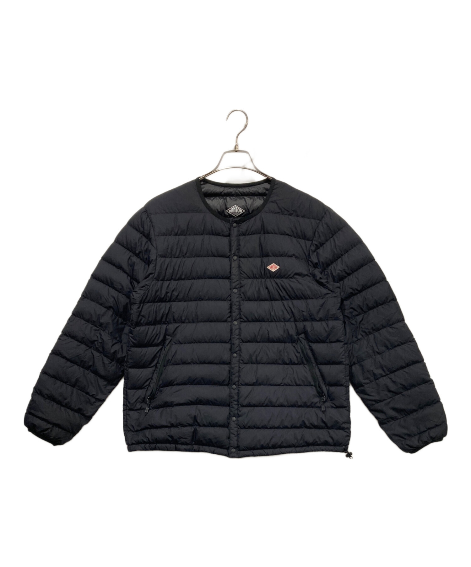 DANTON ダントン インナーダウンジャケット 44サイズ 黒 ライトダウン 中古・古着通販】DANTON (ダントン) DANTON ライトダウンジャケット