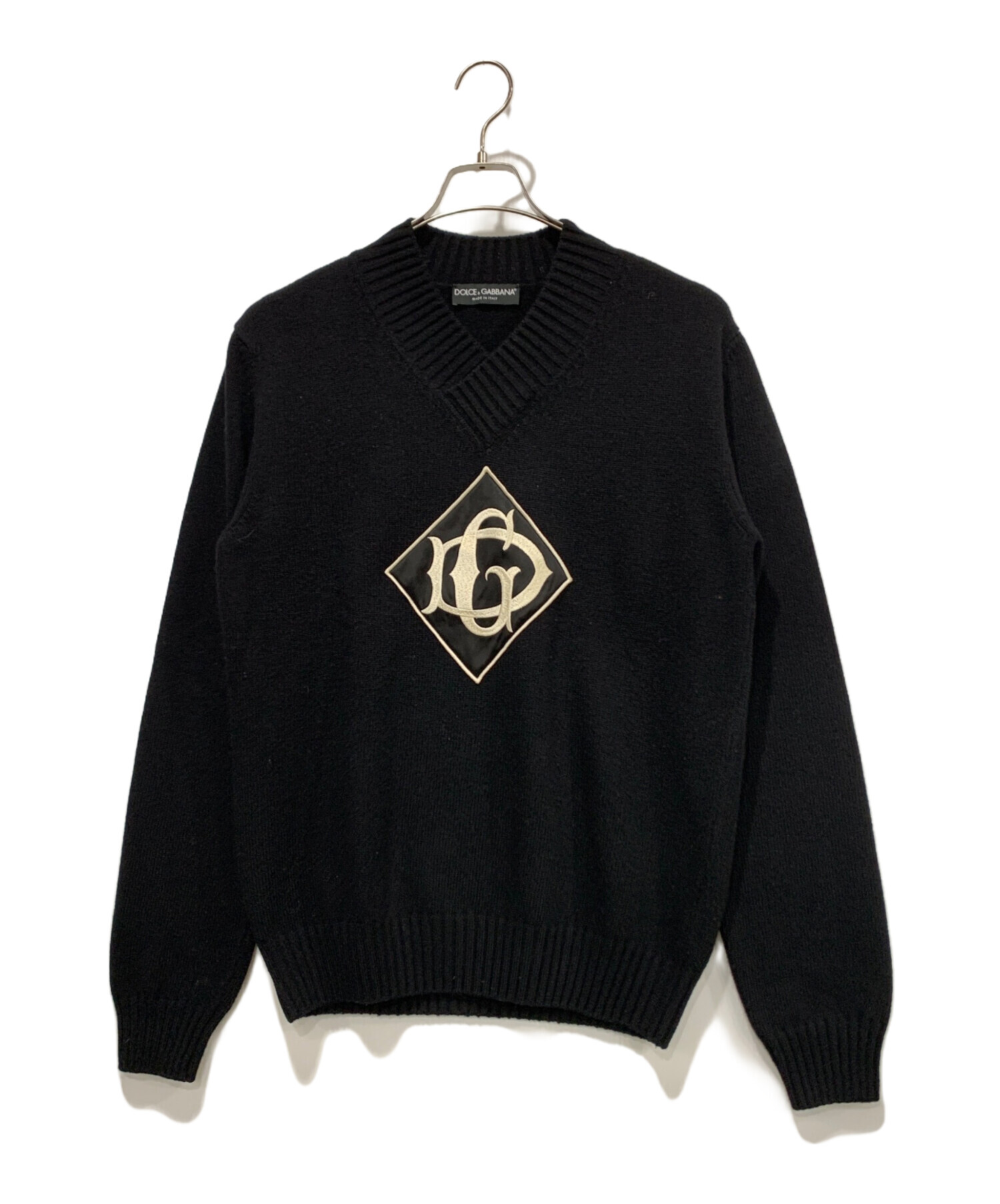 ドルチェ&ガッパーナ　ニット　ブラック　イタリア製　サイズ48 中古・古着通販】DOLCE & GABBANA (ドルチェ＆ガッバーナ) ウール