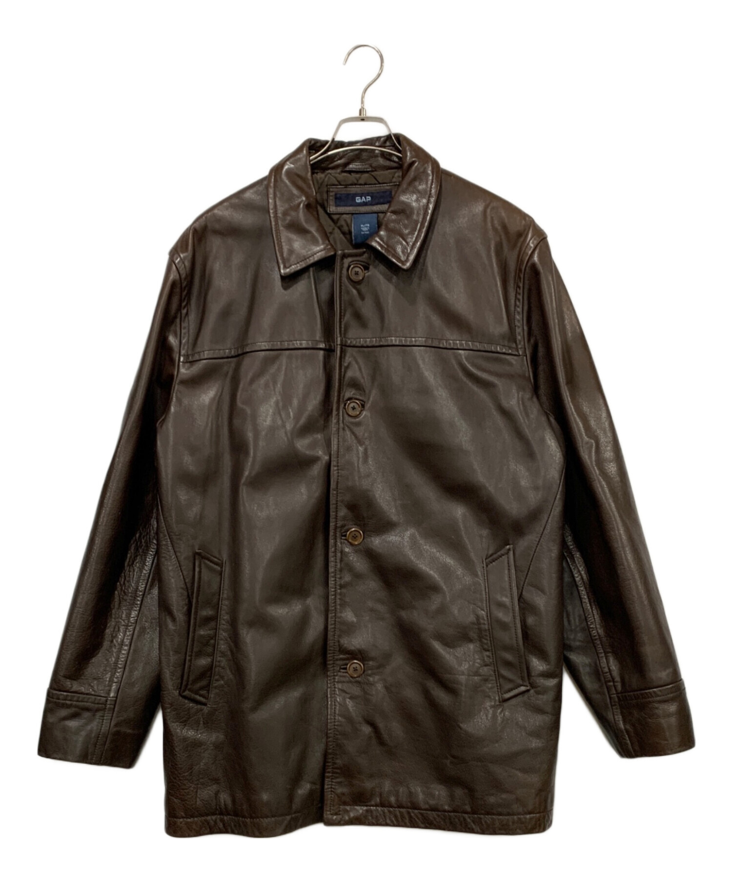 中古・古着通販】GAP (ギャップ) レザーコート ブラウン サイズ:SIZE