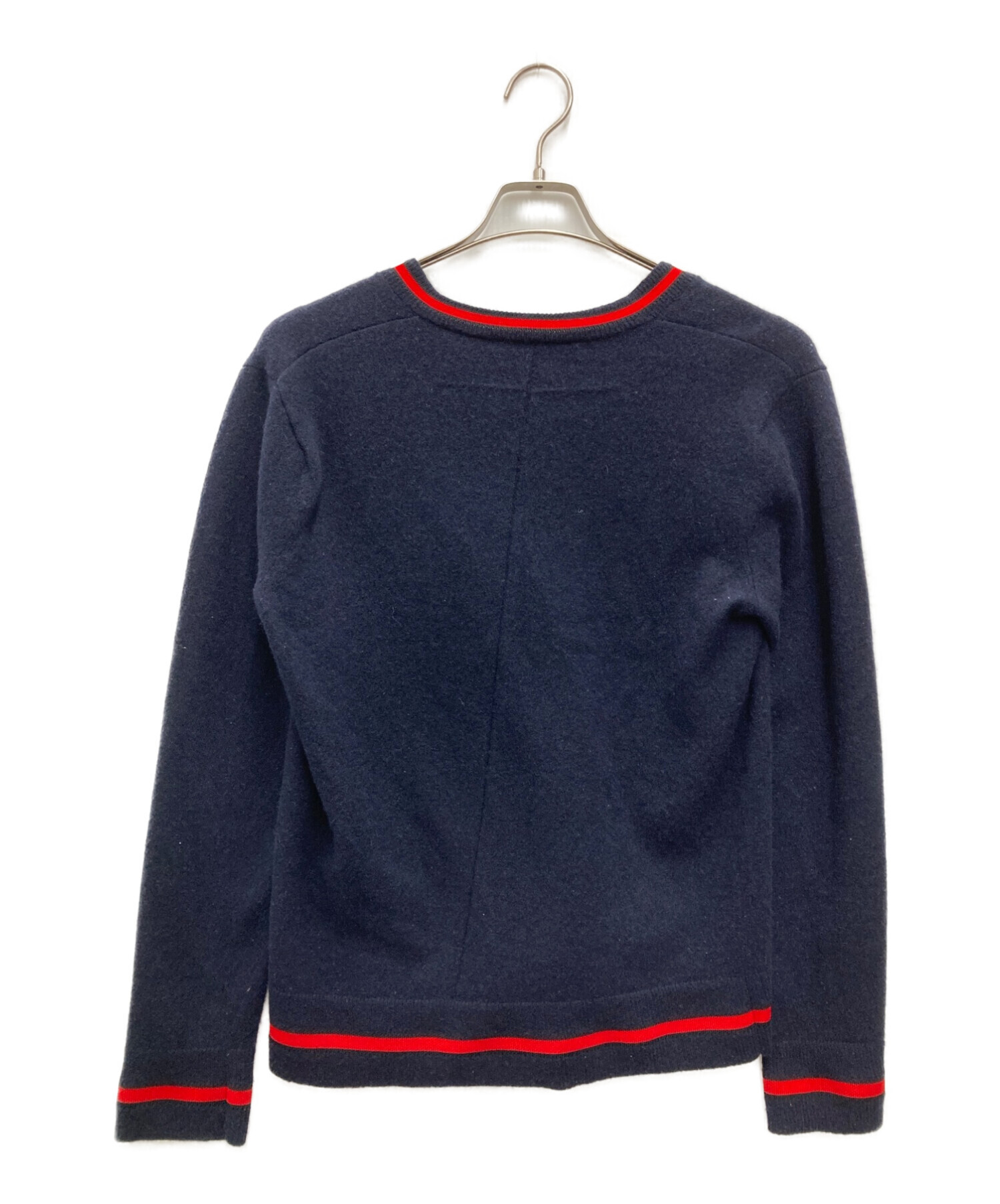 中古・古着通販】GIVENCHY (ジバンシィ) Vネックニット ネイビー  