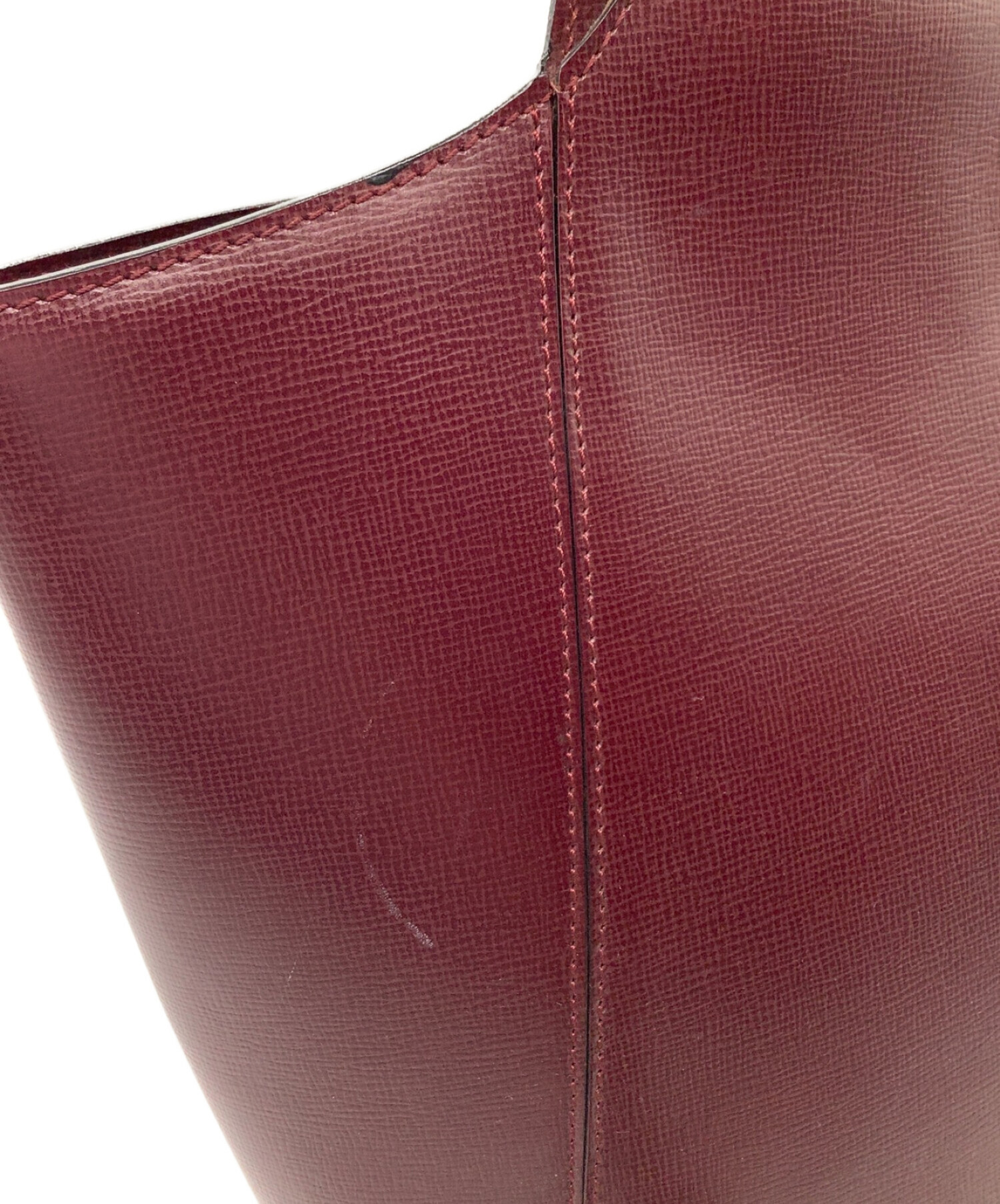 中古・古着通販】Cartier (カルティエ) ワンショルダーバッグ ボルドー