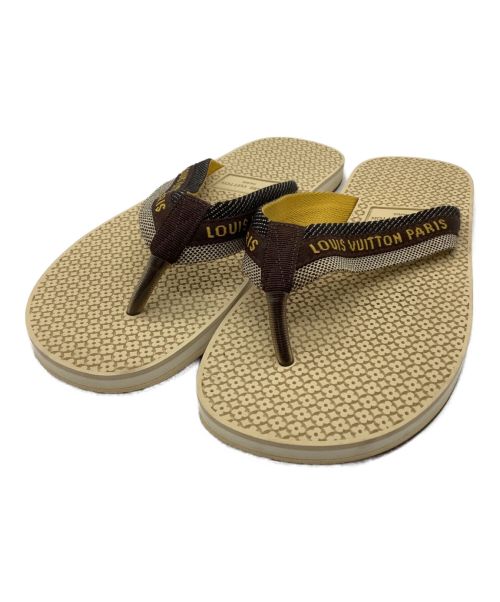 Louis Vuitton ビーチサンダル ベージュ 中古・古着通販】LOUIS VUITTON (ルイ ヴィトン) ビーチサンダル