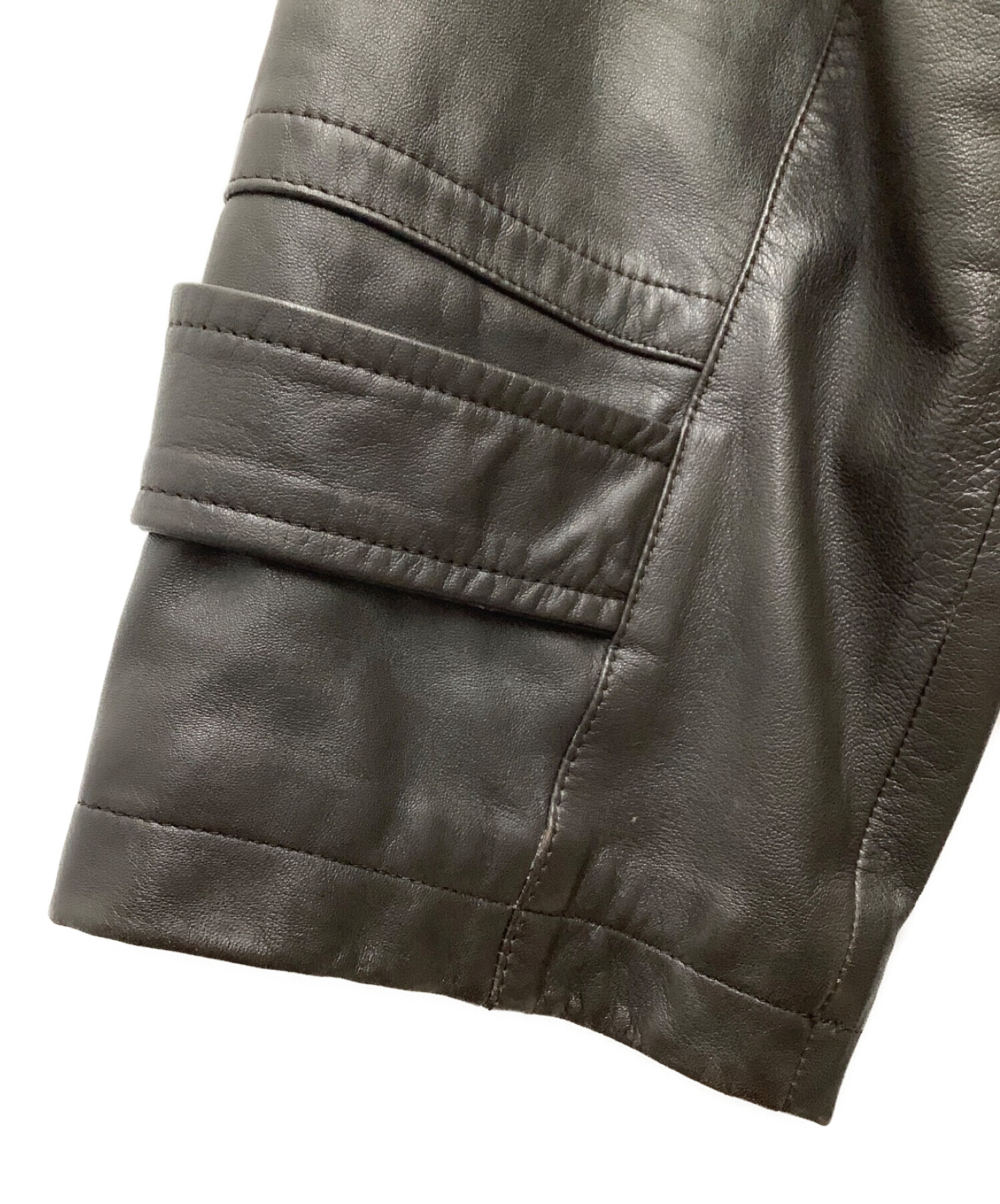 中古・古着通販】PIERRE BALMAIN (ピエール バルマン) レザーコート