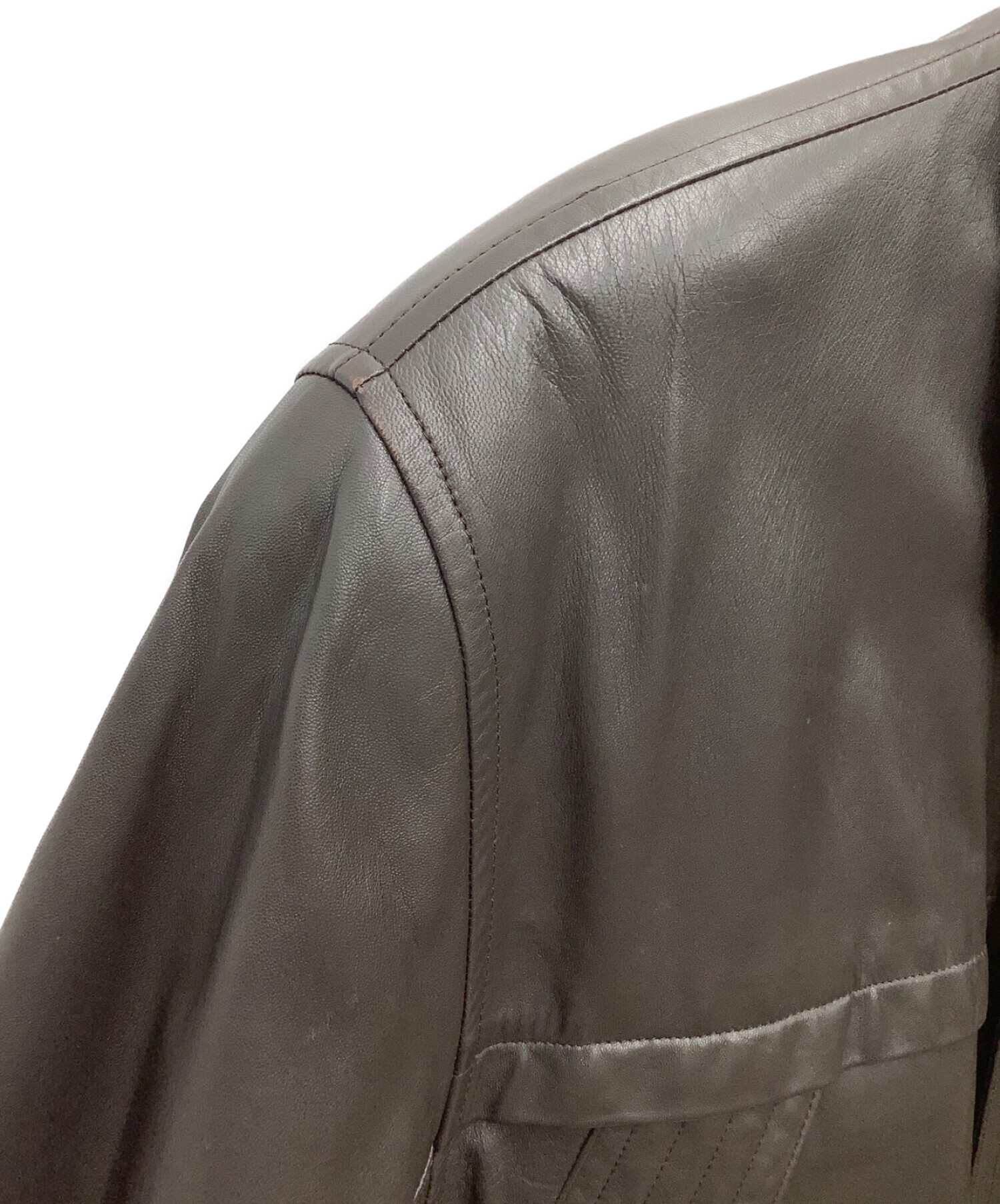 中古・古着通販】PIERRE BALMAIN (ピエール バルマン) レザーコート