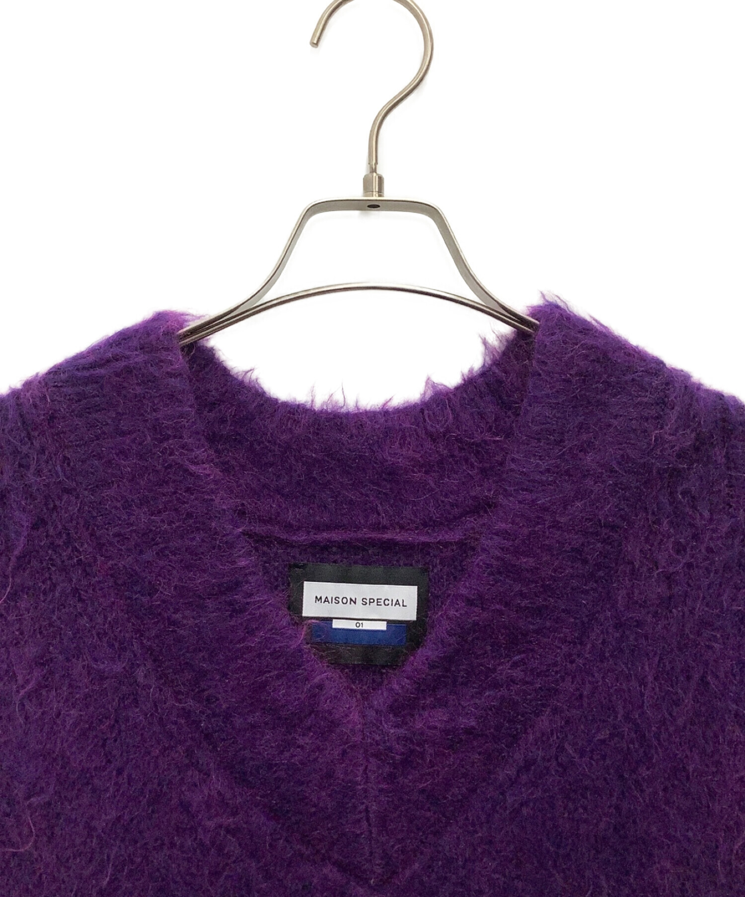 MAISON バイカラーグラデーションシャギープライムオーバーVネック