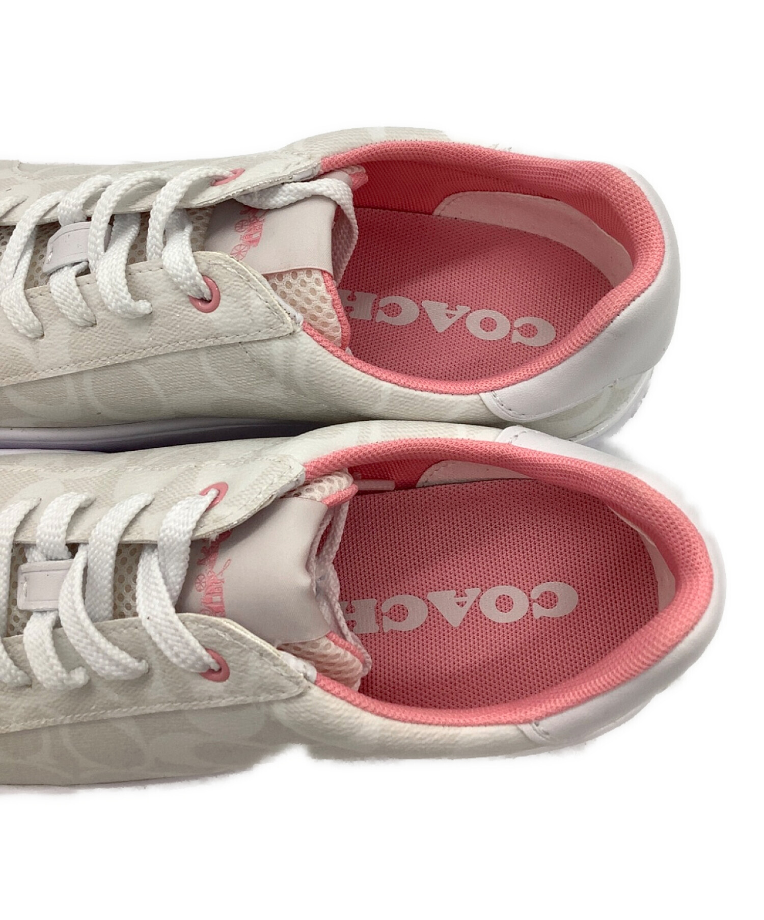 中古・古着通販】COACH (コーチ) CLIP SIG PVC LOW TOP ベージュ