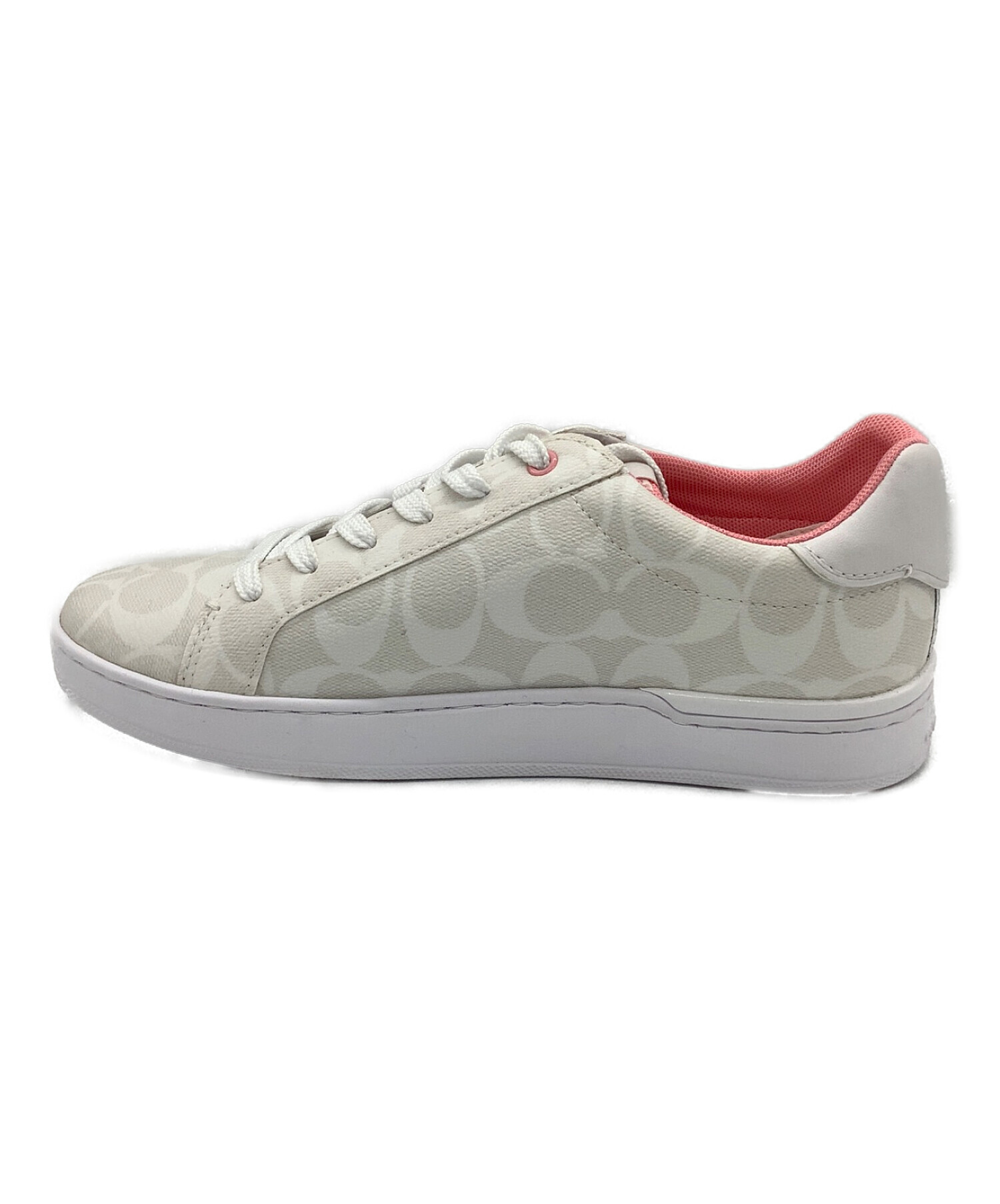 中古・古着通販】COACH (コーチ) CLIP SIG PVC LOW TOP ベージュ
