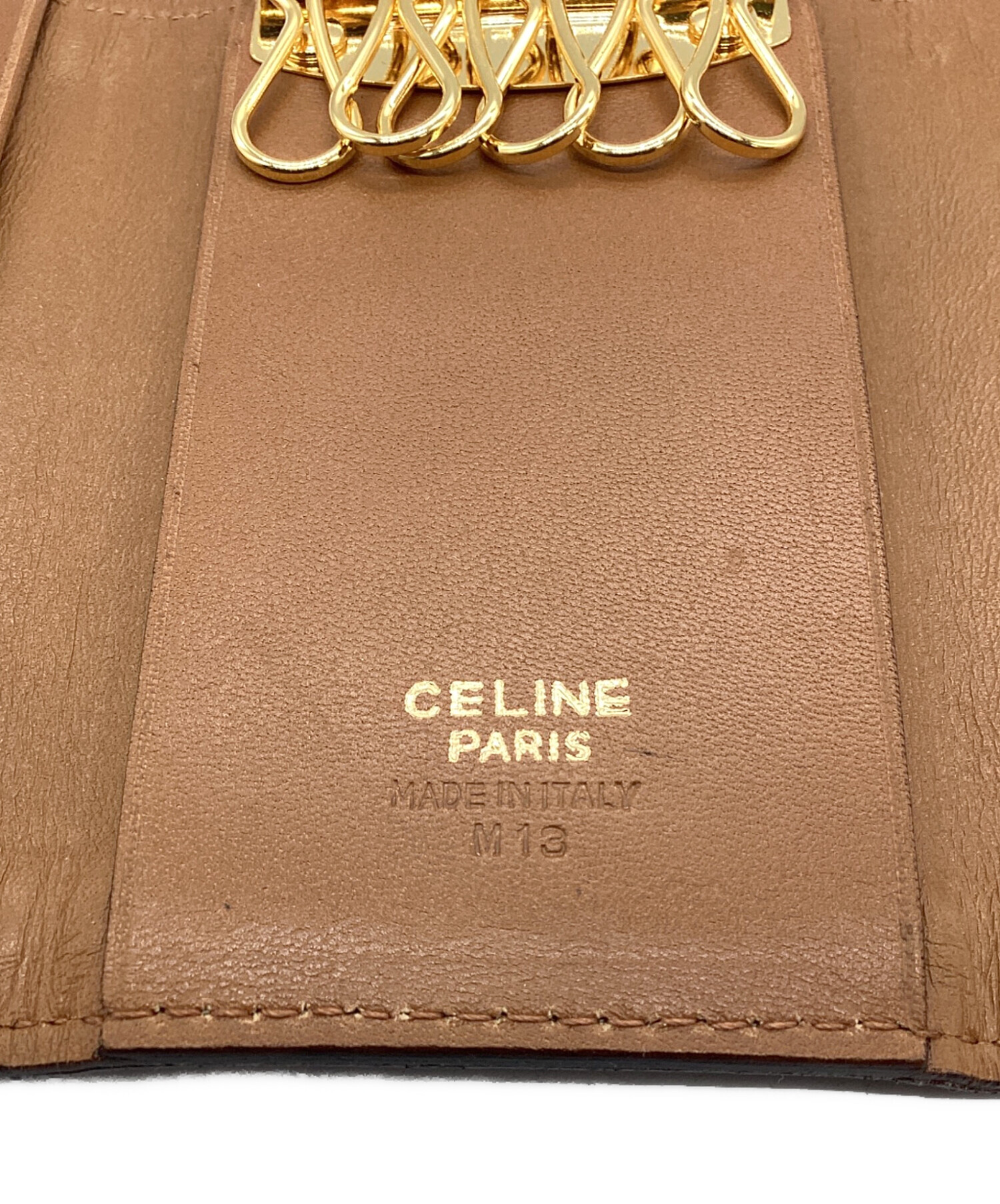 中古・古着通販】CELINE (セリーヌ) 6連キーケース ベージュ×ブラウン