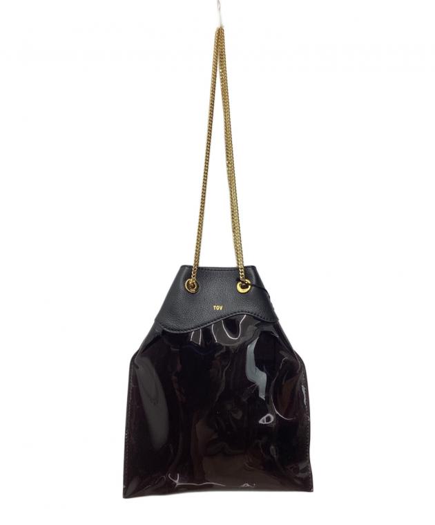 トーヴ ショルダーバッグ ブラック 中古・古着通販】TOV (トーヴ) チェーンショルダー巾着バッグ ブラック