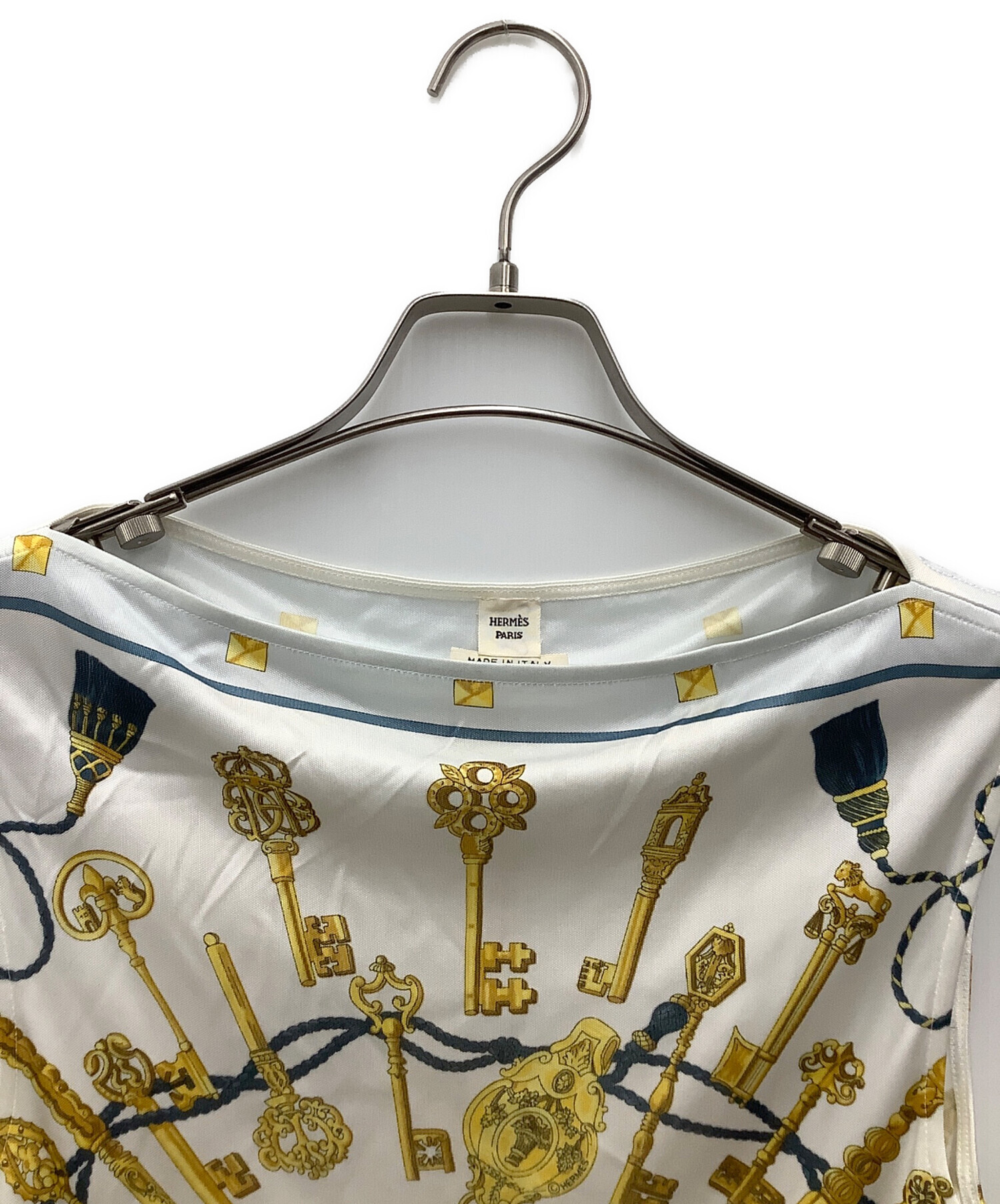 中古・古着通販】HERMES (エルメス) ノースリーブカットソー ホワイト 