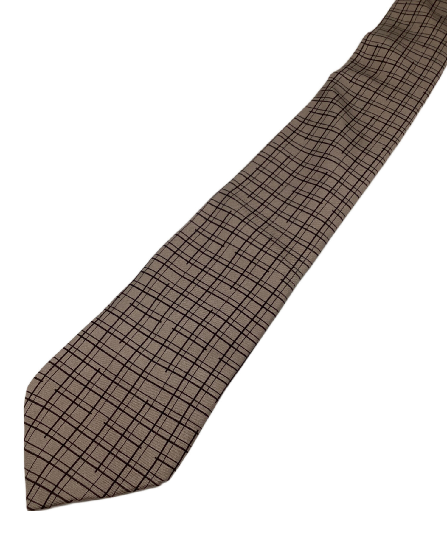 HERMES シルク ネクタイ ダークグレー