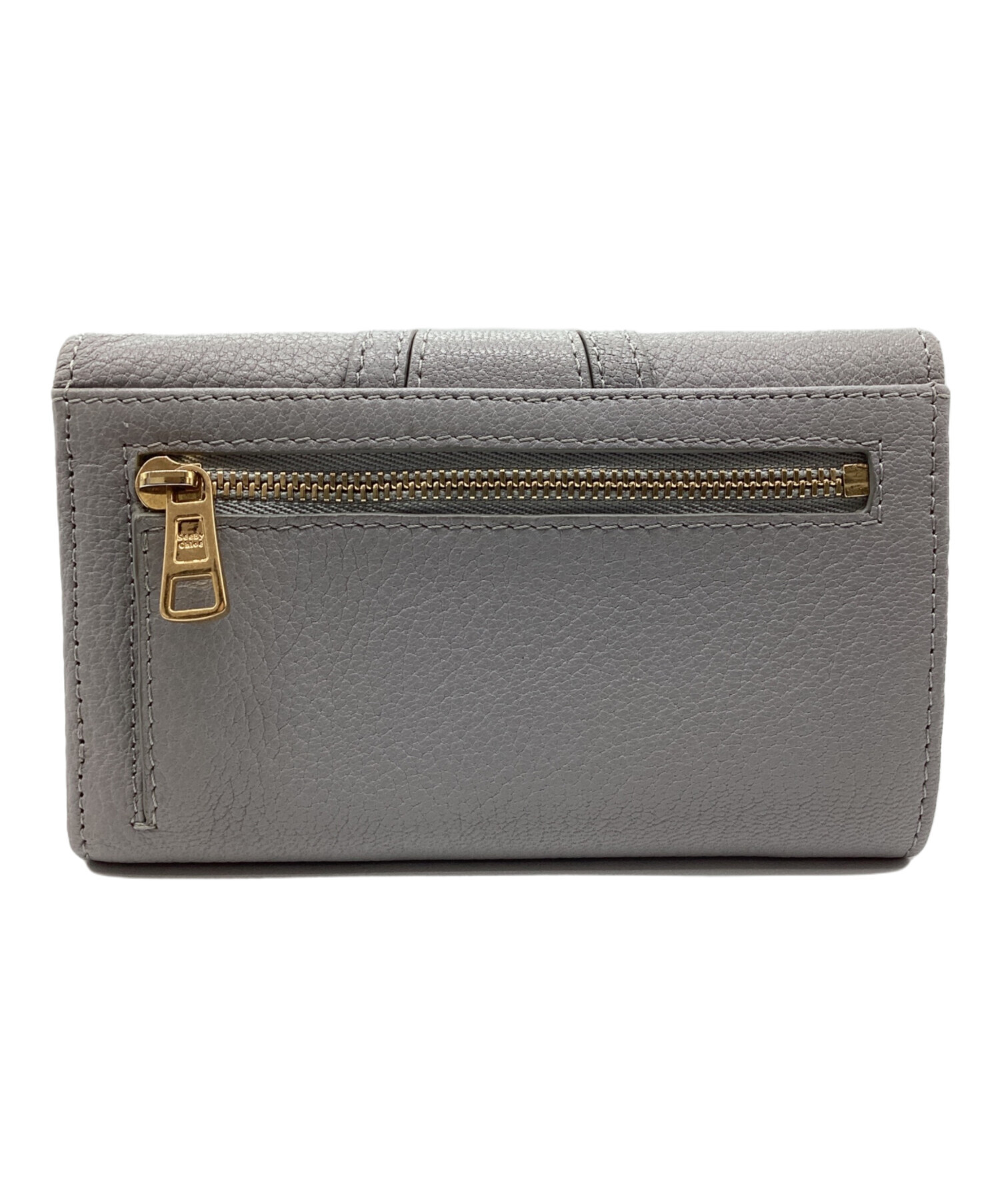 お値下げ致しましたSee by Chloe シーバイクロエライトグレーコート 中古・古着通販】SEE BY CHLOE (シーバイクロエ) 3つ折り財布 ライト