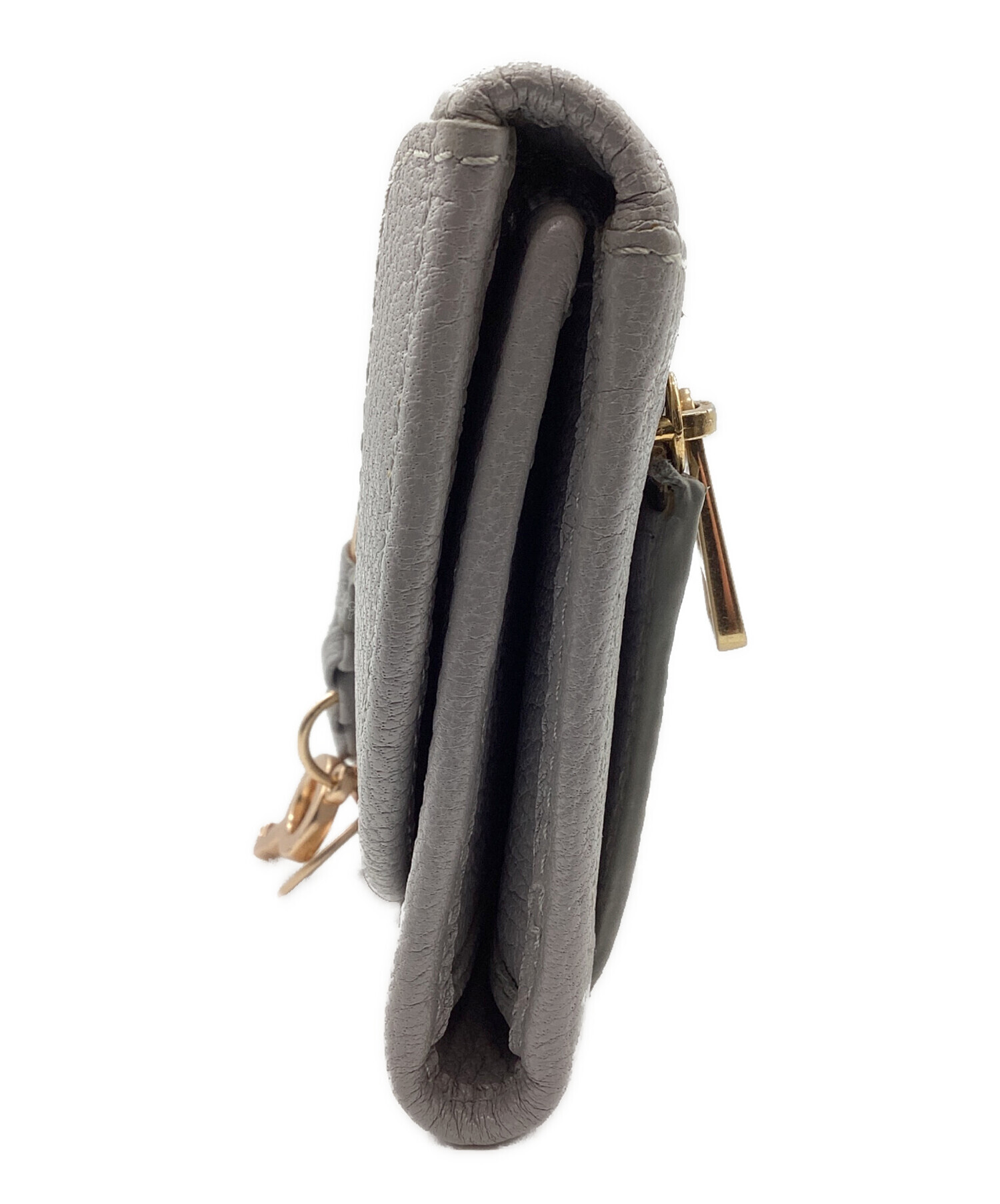 お値下げ致しましたSee by Chloe シーバイクロエライトグレーコート 中古・古着通販】SEE BY CHLOE (シーバイクロエ) 3つ折り財布 ライト