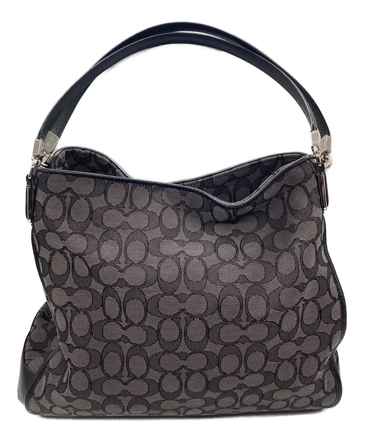 中古・古着通販】COACH (コーチ) トートバッグ シグネチャー ブラック
