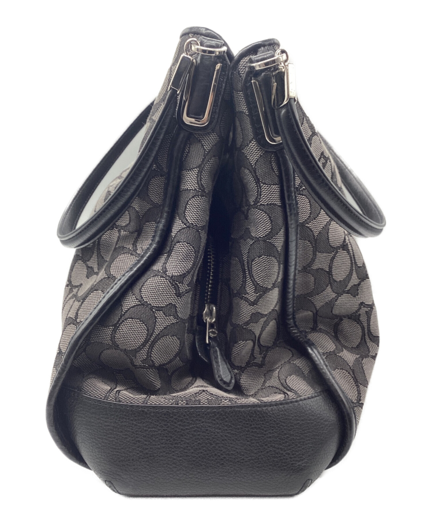 中古・古着通販】COACH (コーチ) トートバッグ シグネチャー ブラック 