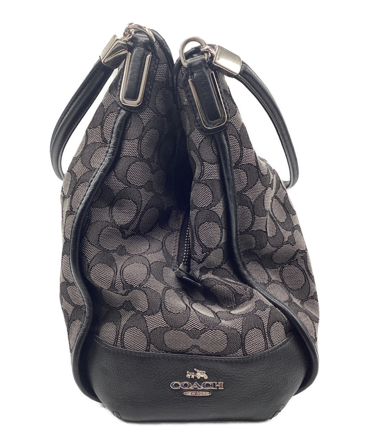 中古・古着通販】COACH (コーチ) トートバッグ シグネチャー ブラック