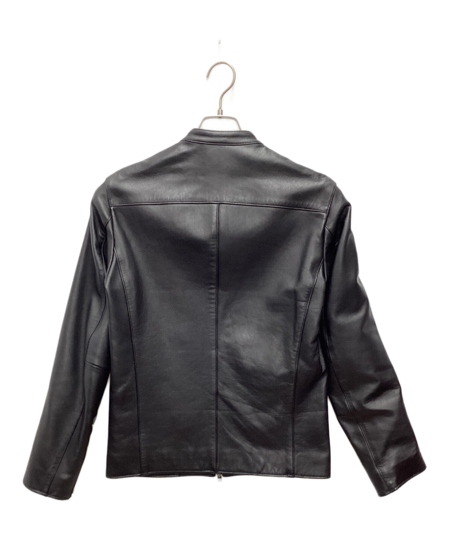 LIDNM リドム　レザーシングルライダースジャケット　ブラック　L LIDNM リドム シングルライダースジャケット L18SS-17 羊革