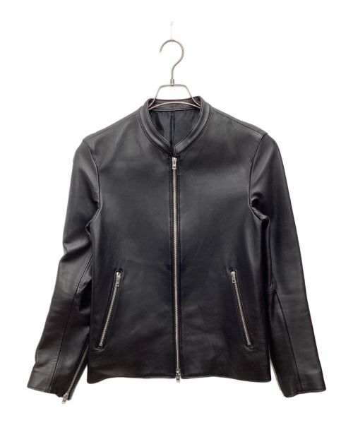 【美品】LIDnM リドム シングルライダースジャケット 羊革 ブラック L LIDNM リドム シングルライダースジャケット L18SS-17 羊革