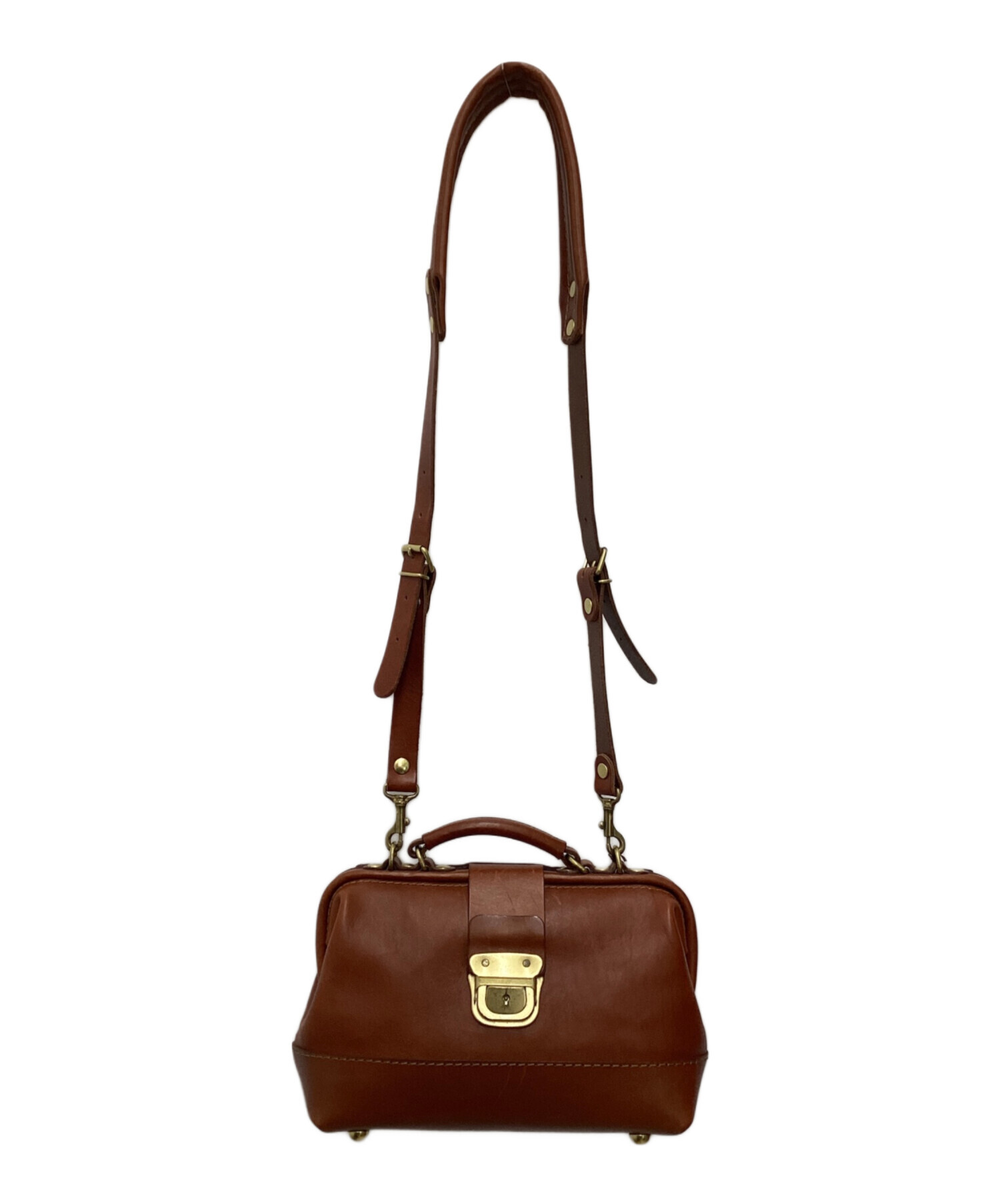 中古・古着通販】Herz (ヘルツ) 2way口枠ミニショルダー ブラウン