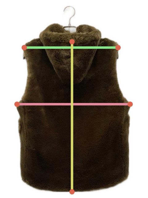 中古・古着通販】sulvam (サルバム) フェイクファーベスト ブラウン