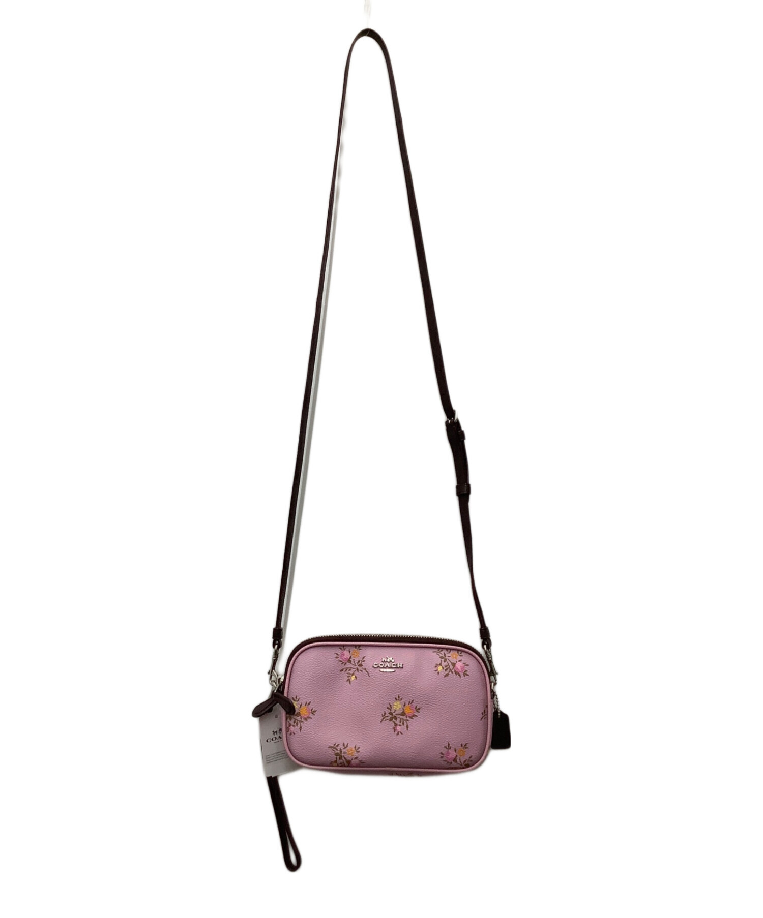 中古・古着通販】COACH (コーチ) ショルダーバッグ 花柄 ピンク