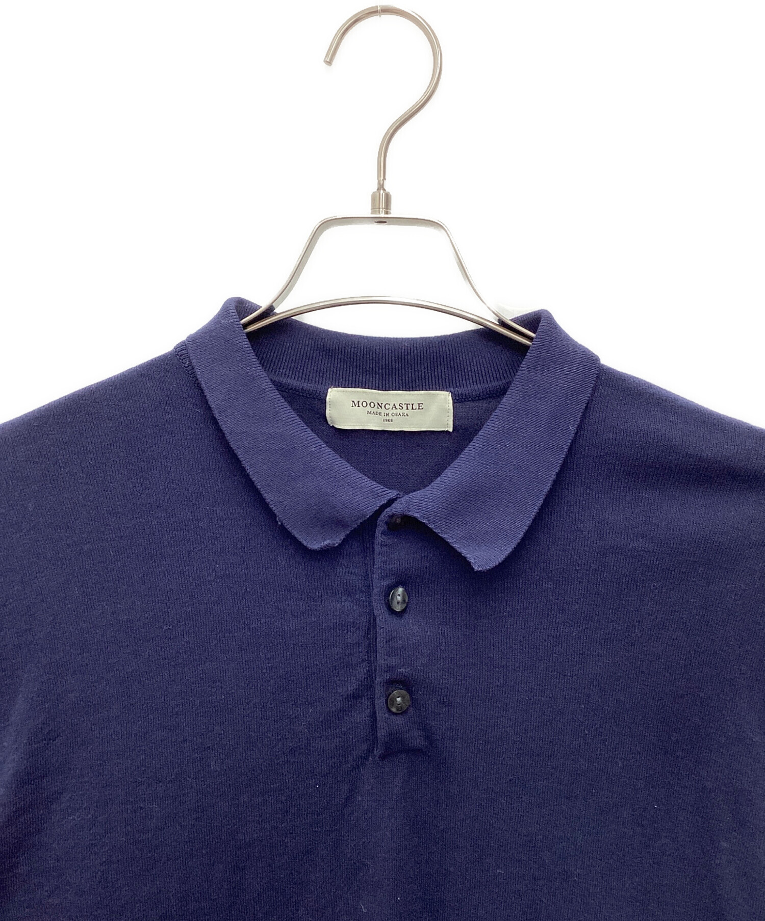 中古・古着通販】MOONCASTLE (ムーンキャッスル) 長袖ニットポロ
