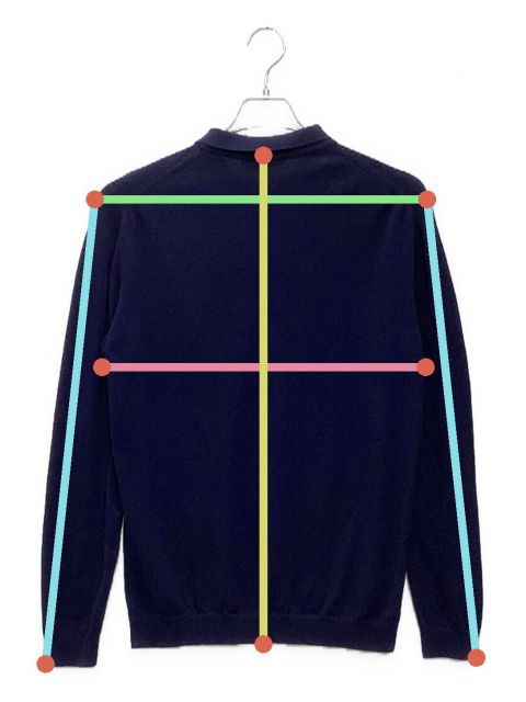 中古・古着通販】MOONCASTLE (ムーンキャッスル) 長袖ニットポロ