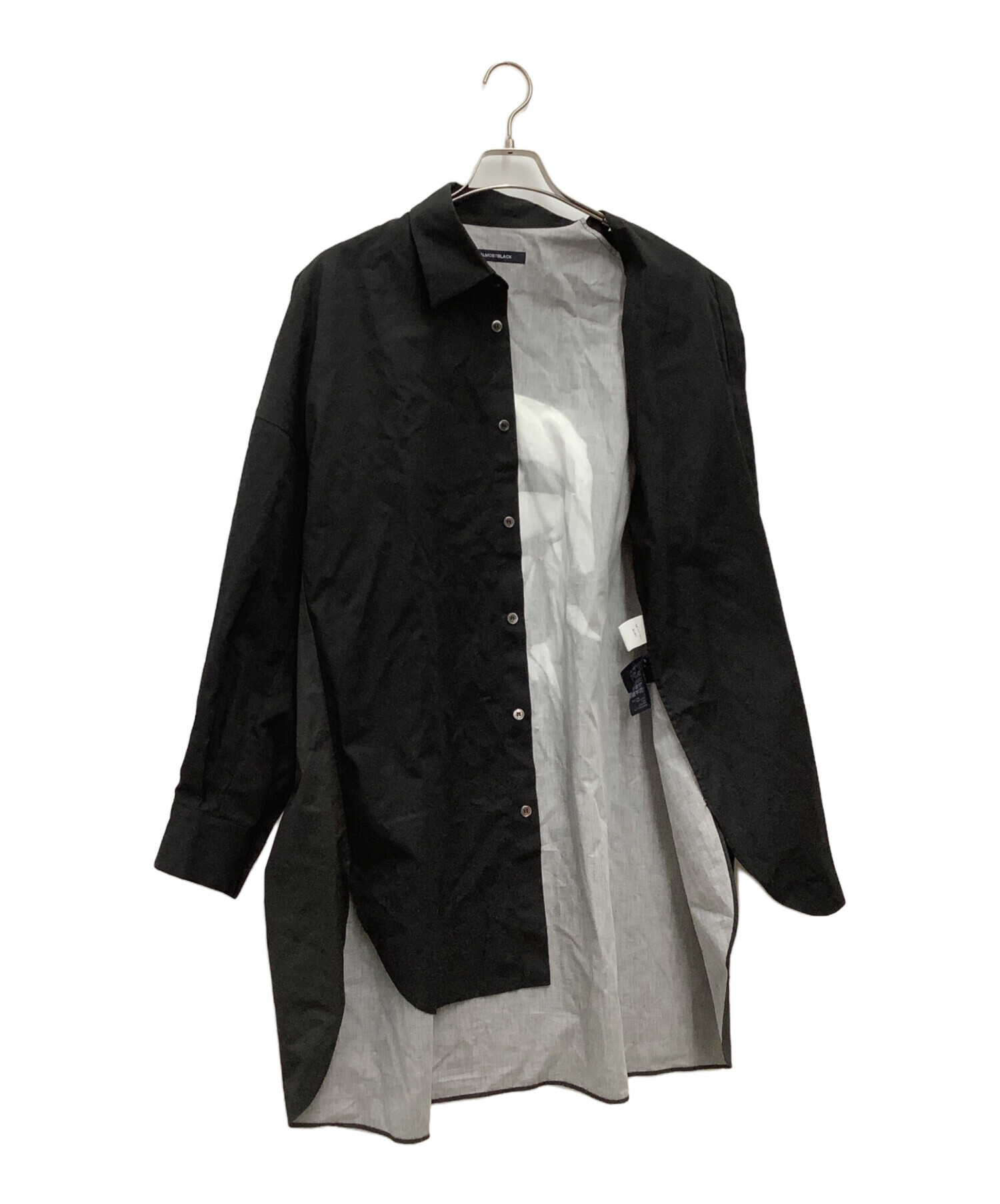 中古・古着通販】ALMOSTBLACK (オールモストブラック) ロングシャツ
