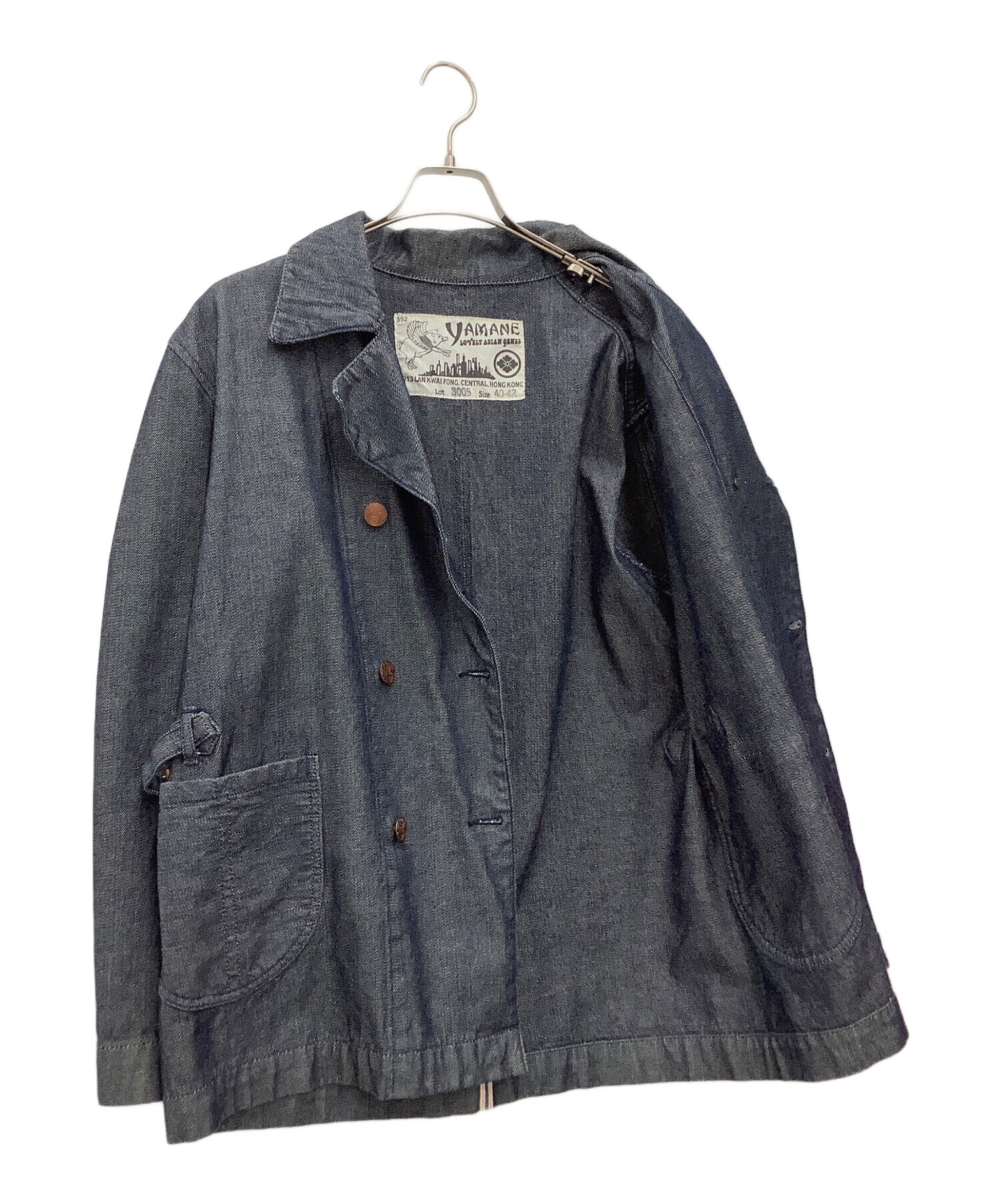 中古・古着通販】YAMANE (ヤマネ) カバーオール インディゴ サイズ 