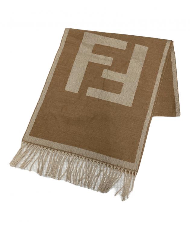 FENDI フェンディ　ストール　ベージュ✕焦茶色　リバーシブル 中古・古着通販】FENDI (フェンディ) ストール ベージュ