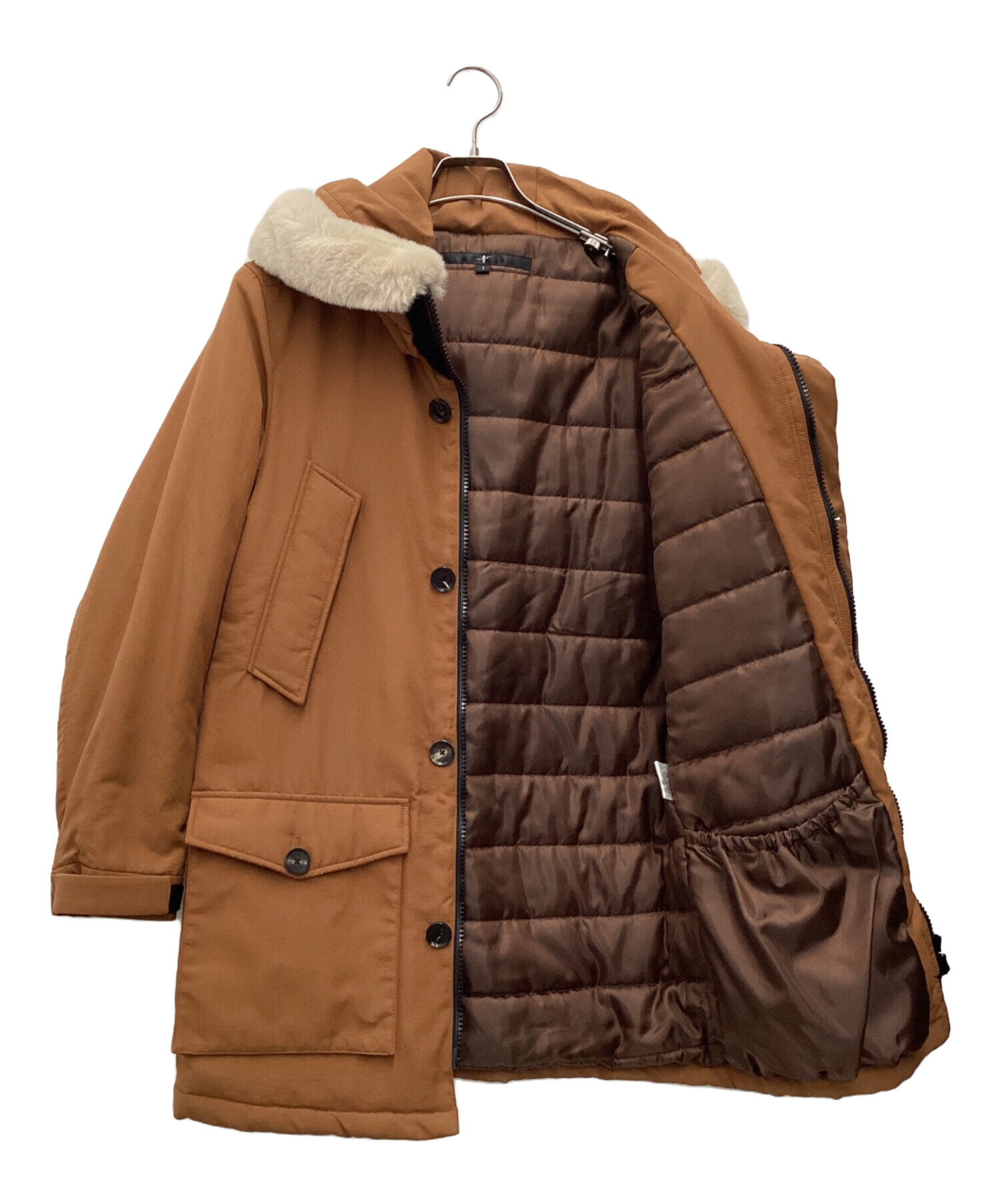 完売品中古美品★NOID ノーアイディー シンサレートフーデットコートジャケット 中古・古着通販】NO ID. (ノーアイディー) シンサレートエコファー