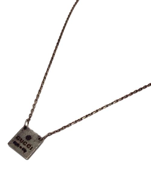 中古・古着通販】GUCCI (グッチ) スクエアプレートネックレス シルバー