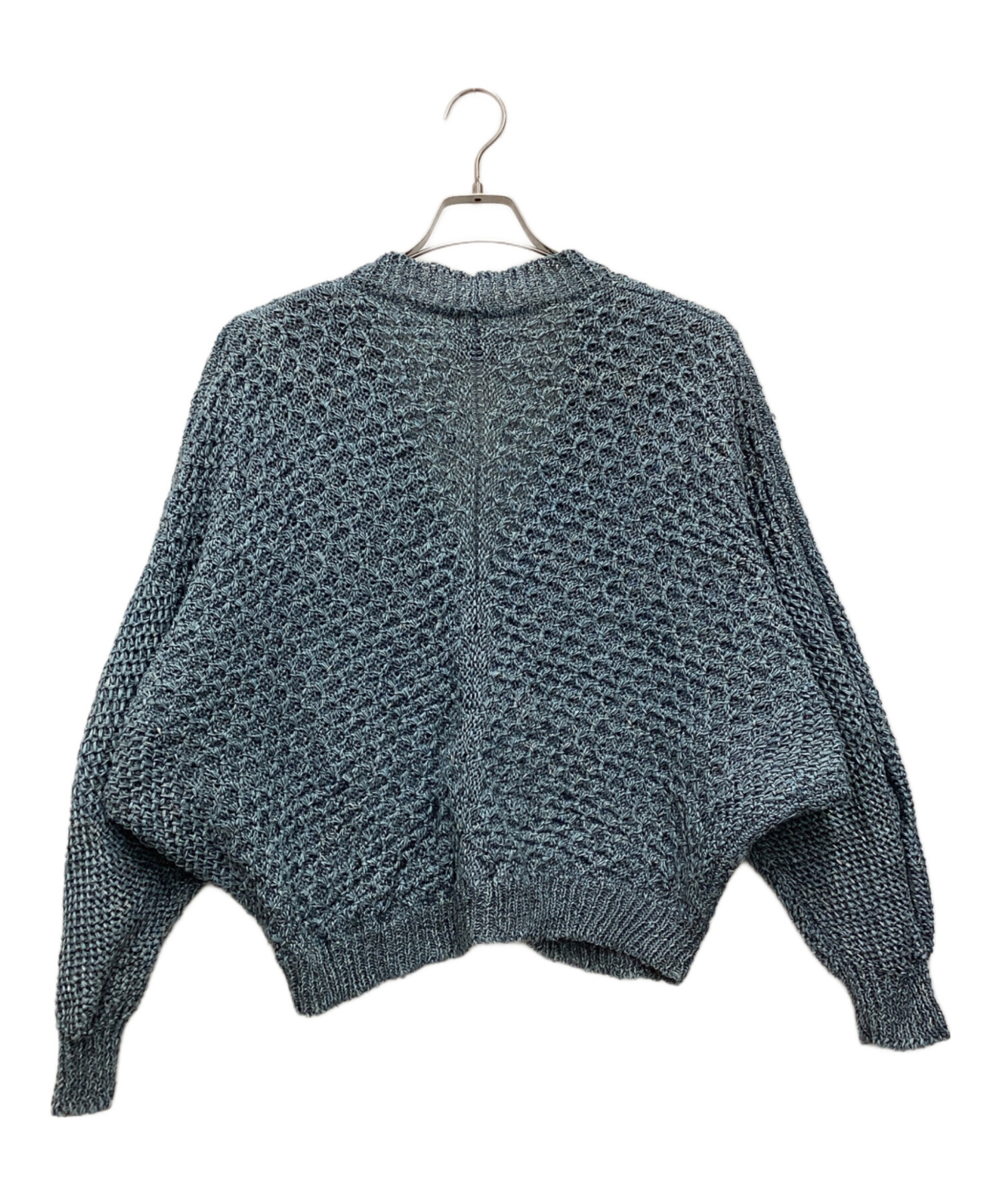 中古・古着通販】amachi. (アマチ) ニットカーディガン ネイビー 