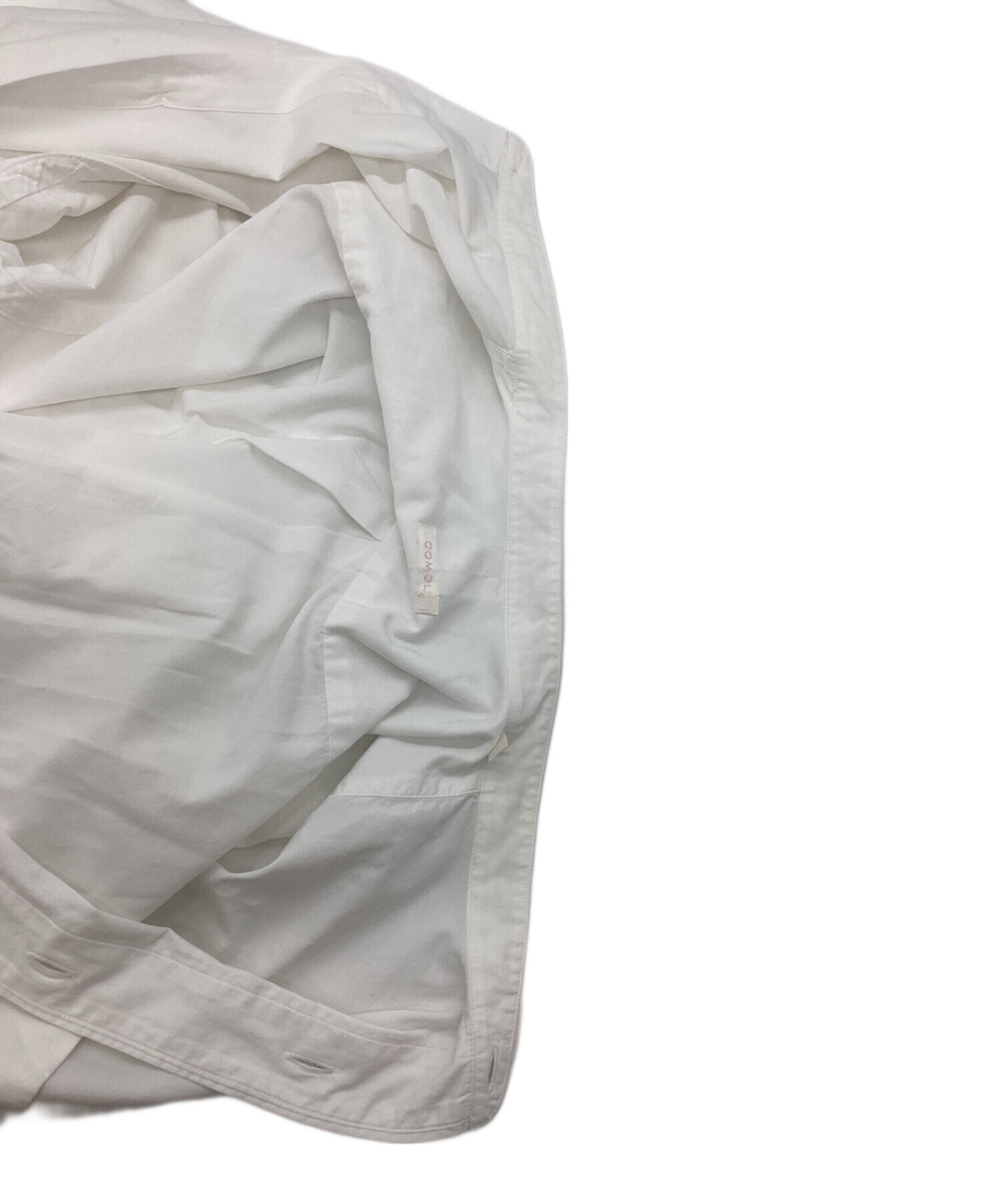 中古・古着通販】COMOLI (コモリ) バンドカラーシャツ ホワイト サイズ