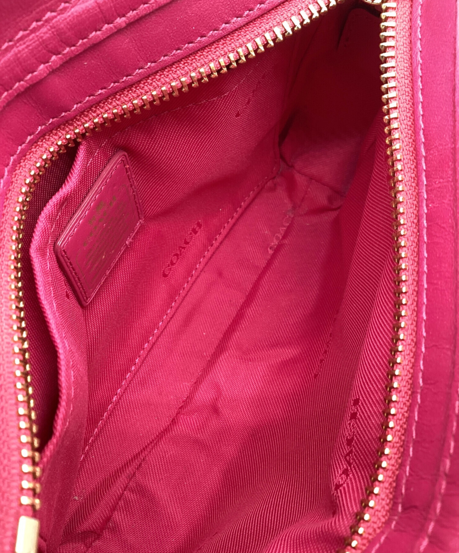 中古・古着通販】COACH (コーチ) ショルダーバッグ ショッキングピンク