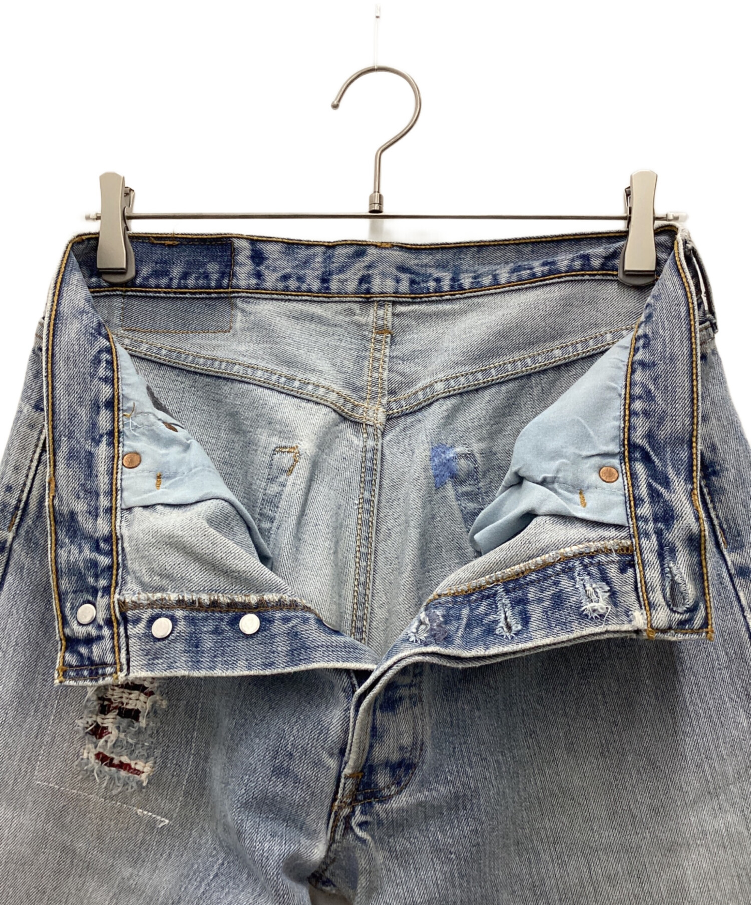 中古・古着通販】LEVI'S (リーバイス) ダメージデニムパンツ トップ
