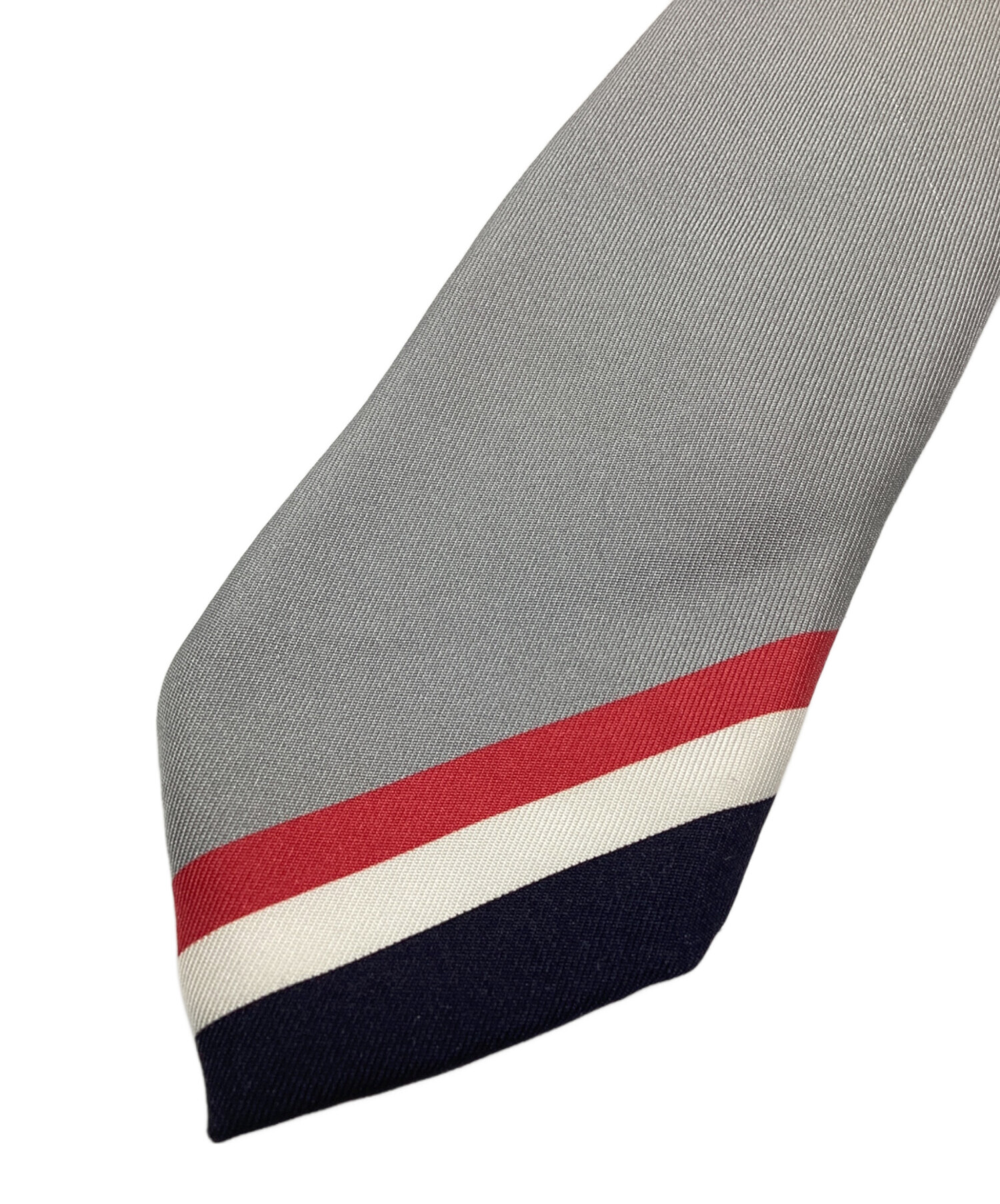 中古・古着通販】Thom Browne (トムブラウン) シルクネクタイ グレー