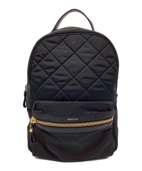 美品 MONCLER ボアリュック 黒/ブラウン