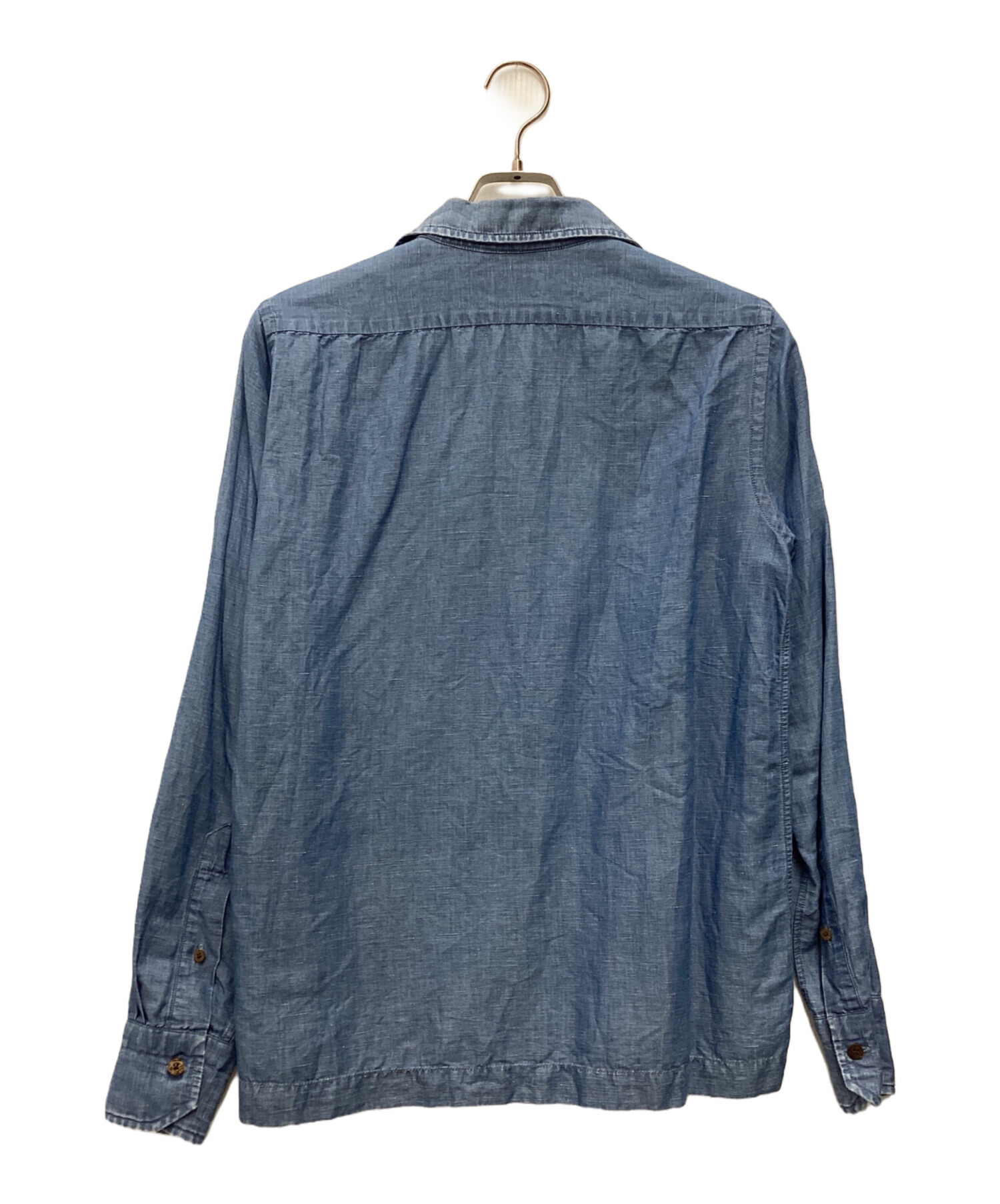 ■美品 BAGUTTA バグッタ S イタリア製 定価¥50,000程 中古・古着通販】BAGUTTA (バグッタ) オープンカラーシャツ ブルー