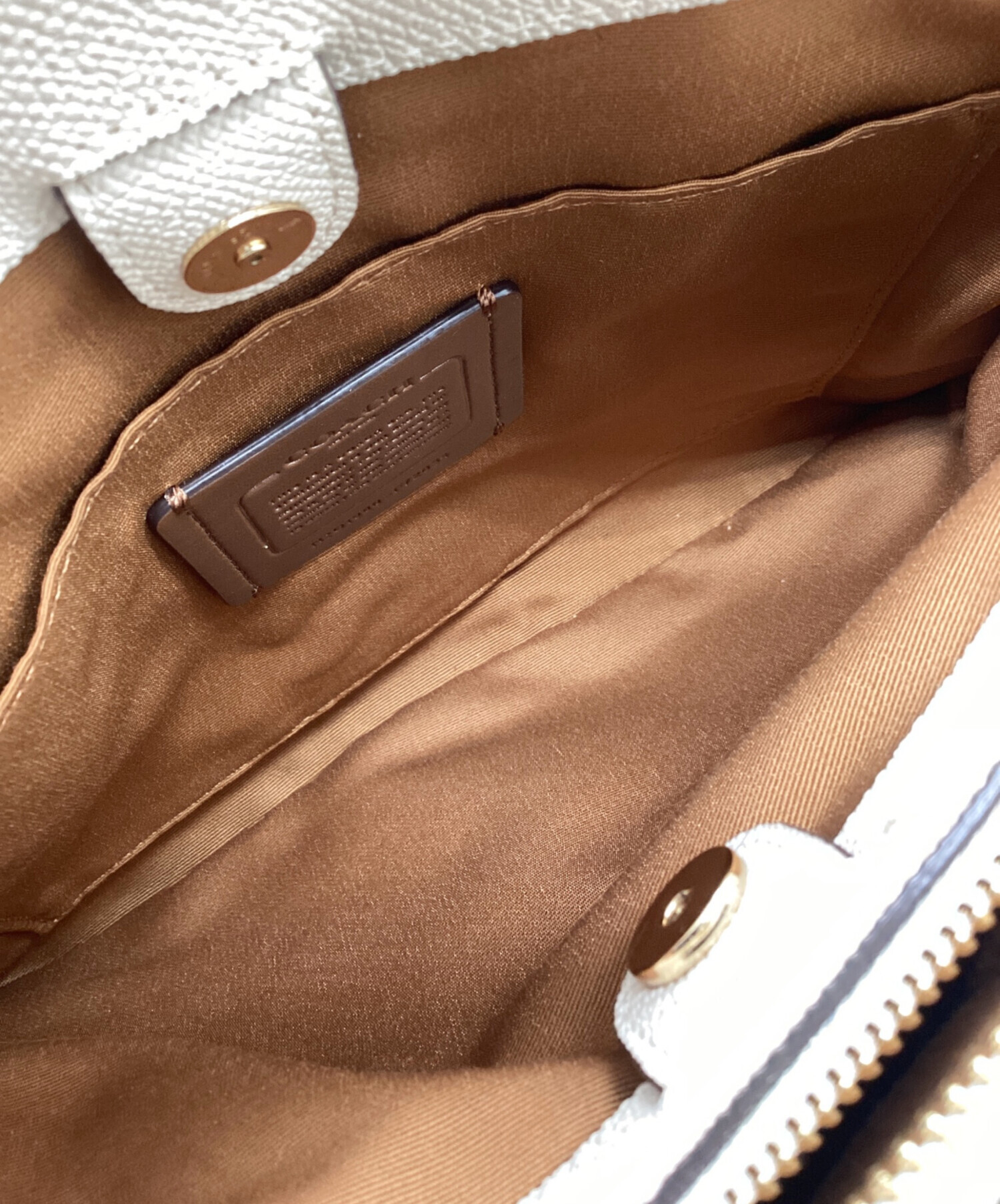 中古・古着通販】COACH (コーチ) ハンドバッグ アイボリー｜ブランド
