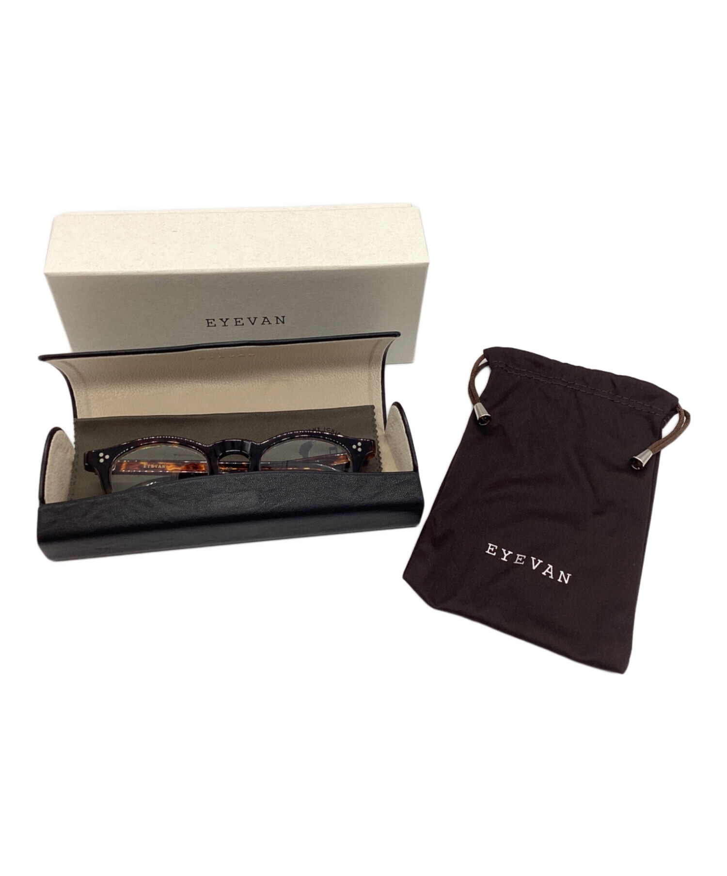 中古・古着通販】EYEVAN (アイヴァン) 伊達眼鏡 ブラウン｜ブランド 