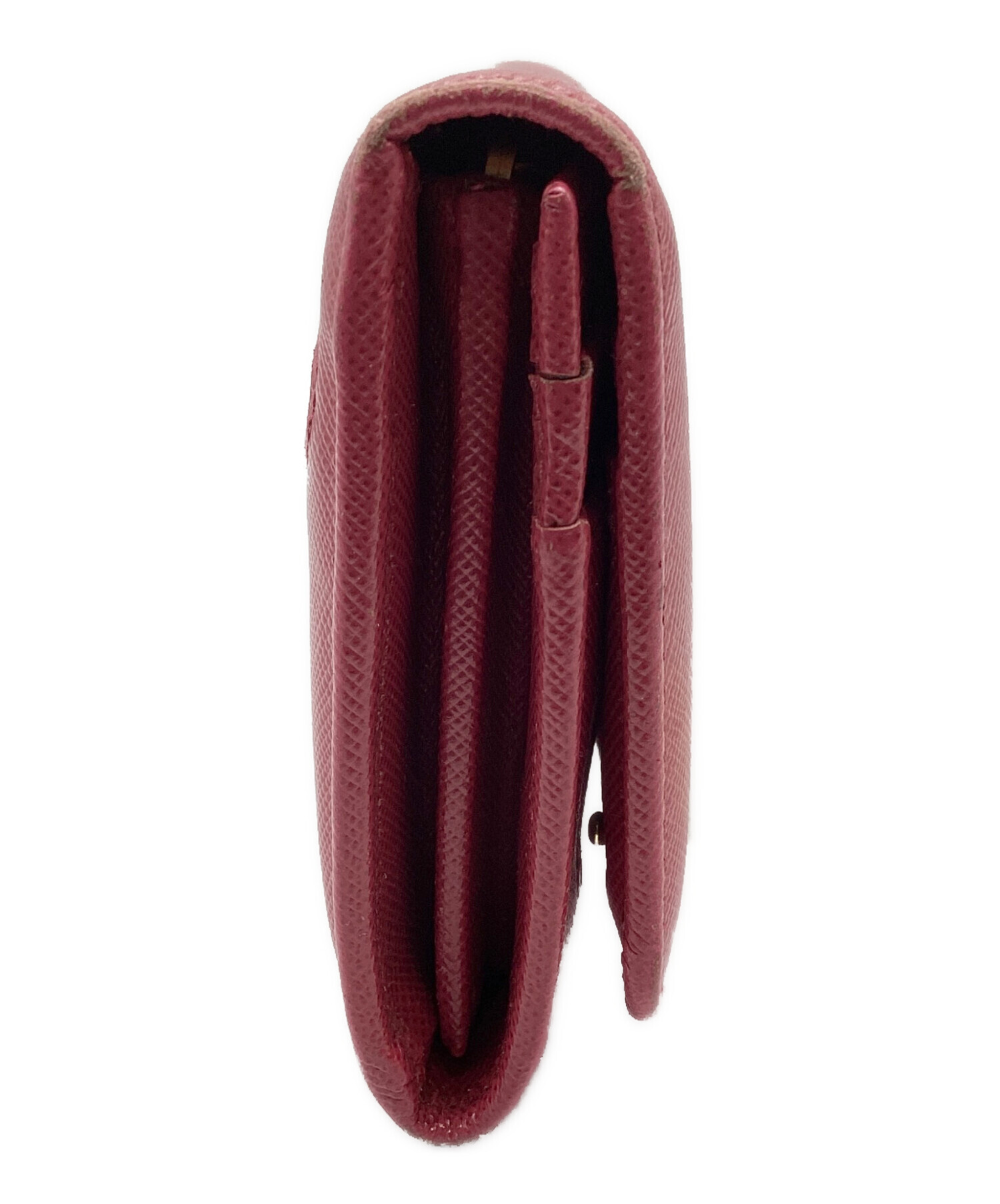 中古・古着通販】PRADA (プラダ) 長財布 サフィアーノ ショッキング