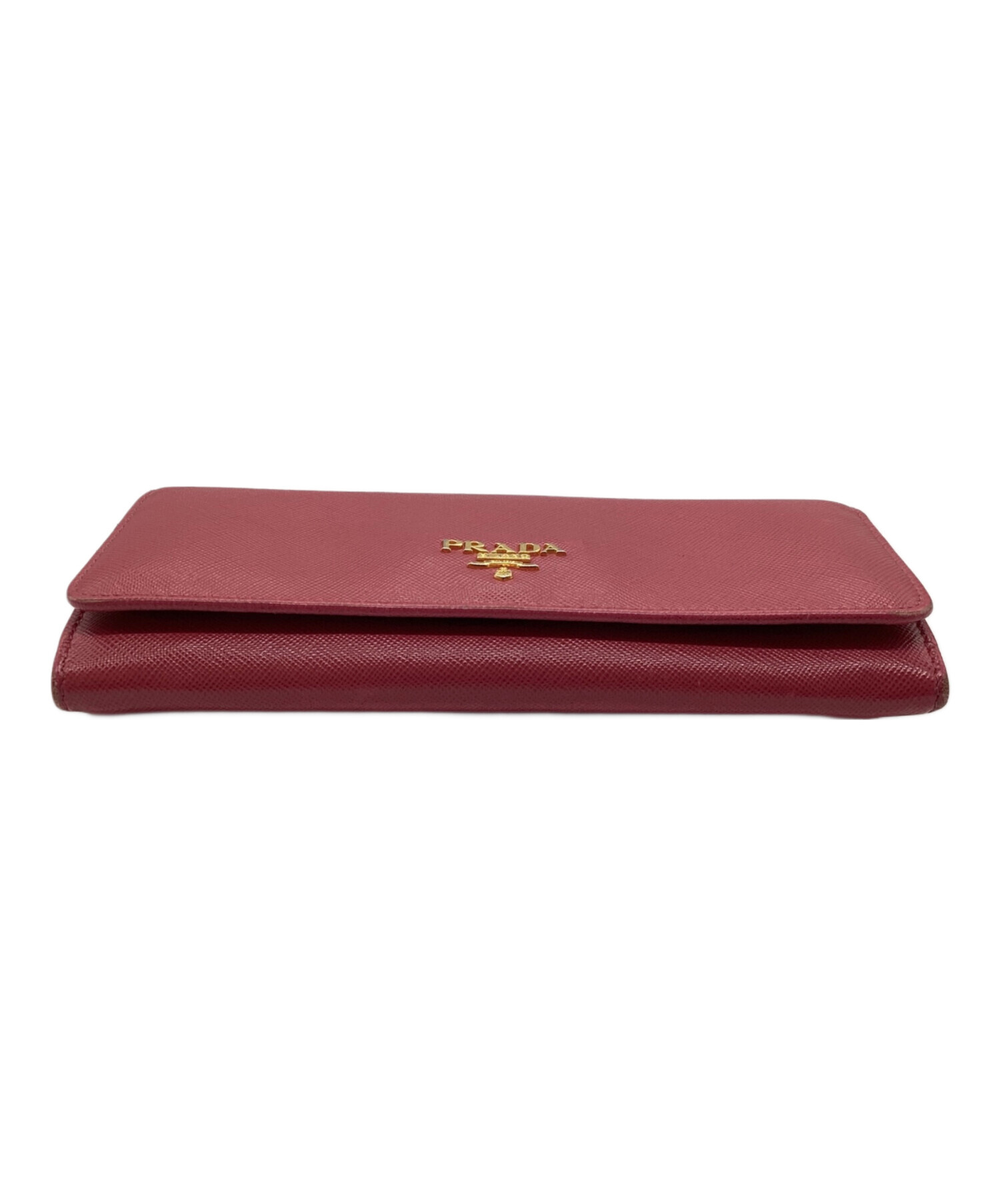 中古・古着通販】PRADA (プラダ) 長財布 サフィアーノ ショッキング