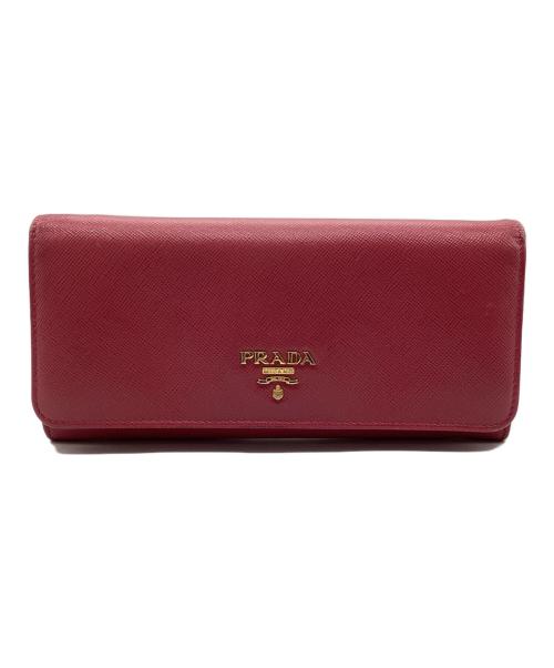 プラダ　サフィアーノ 長財布ピンク中古 中古・古着通販】PRADA (プラダ) 長財布 サフィアーノ ショッキング