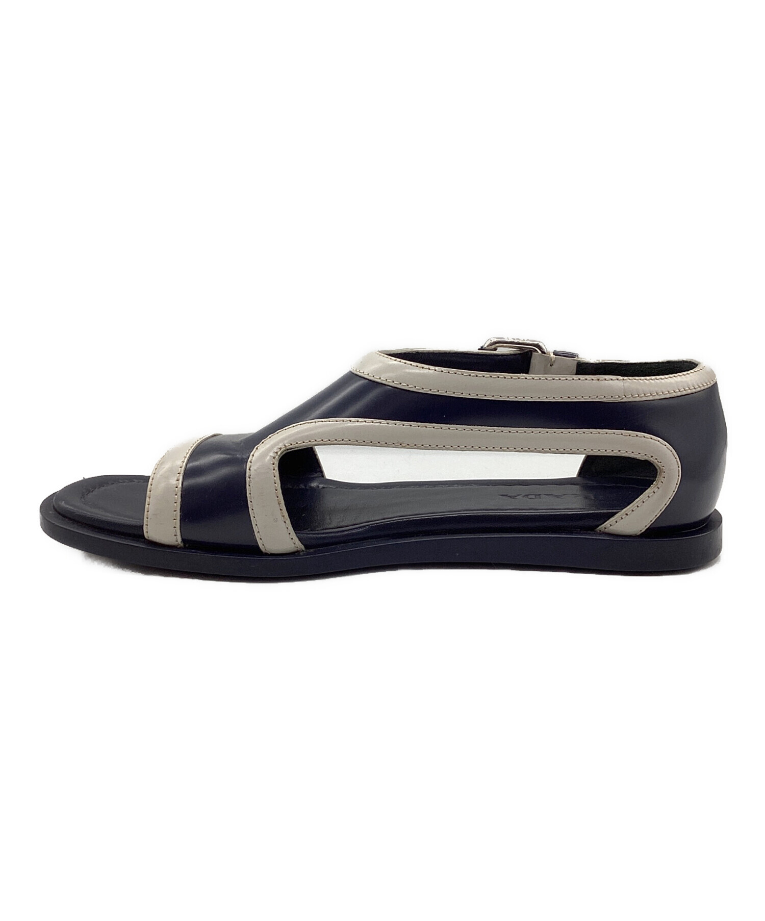 中古・古着通販】PRADA (プラダ) サンダル ネイビー サイズ:SIZE 中古・古着通販】PRADA (プラダ) サンダル ネイビー サイズ:SIZE