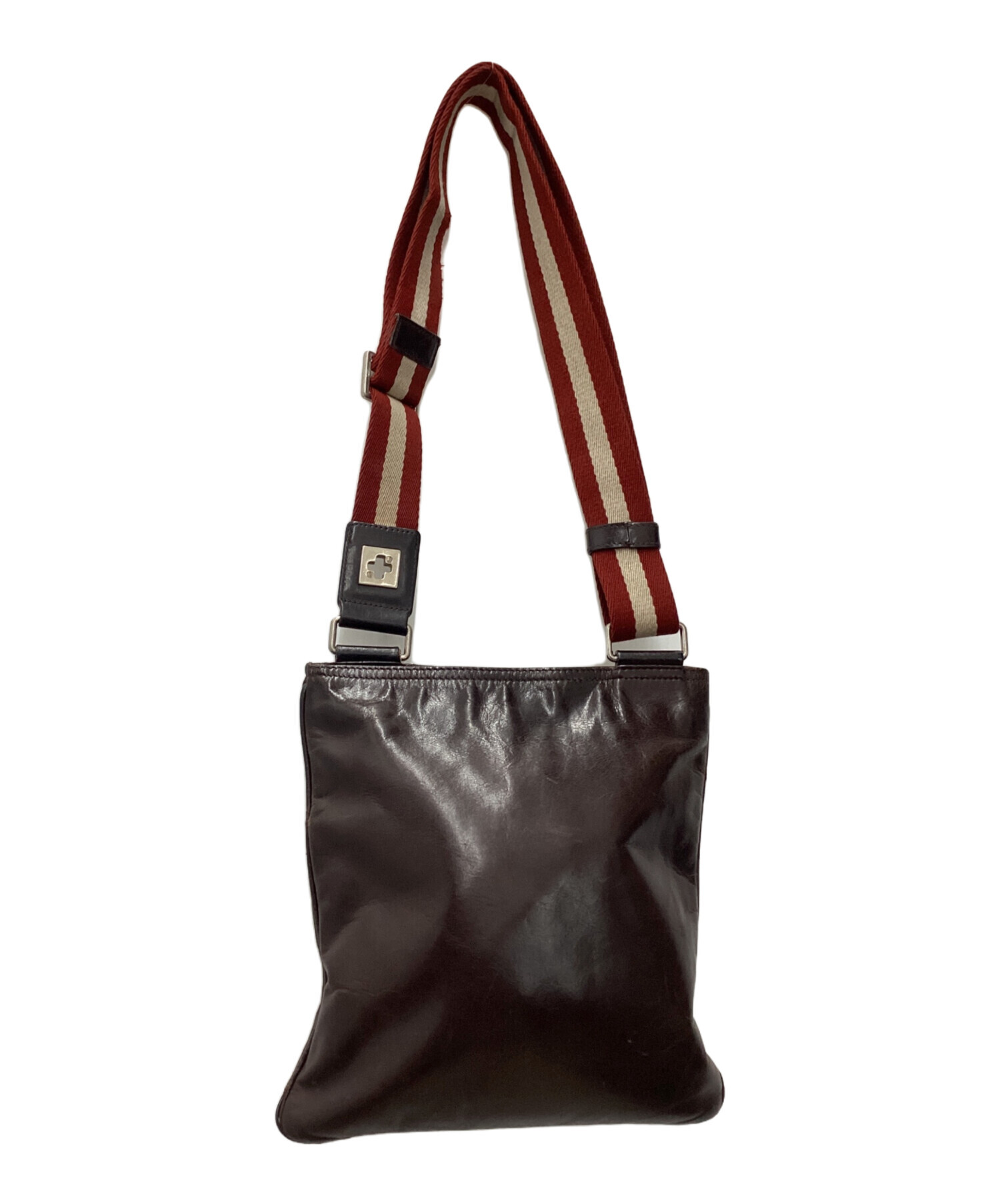 中古・古着通販】BALLY (バリー) レザーサコッシュ ダークブラウン 