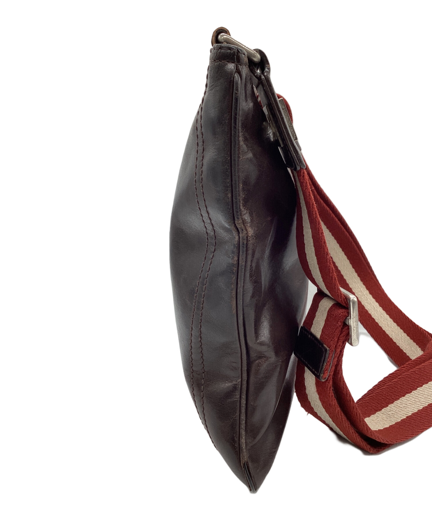中古・古着通販】BALLY (バリー) レザーサコッシュ ダークブラウン 
